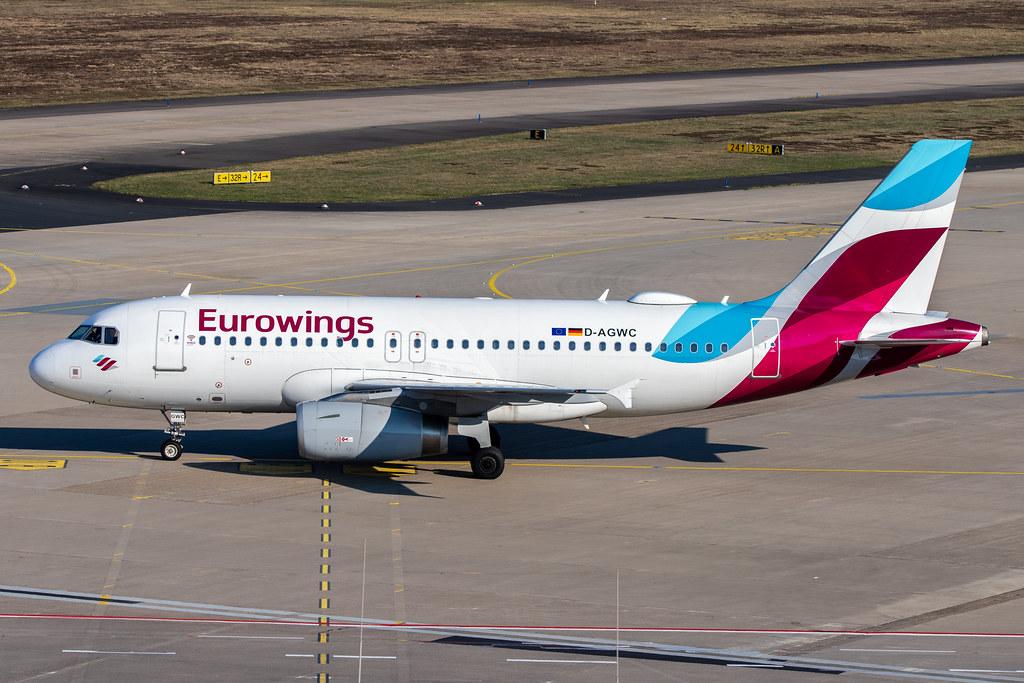 Köln Bonn Airport: Eurowings (EW / EWG) |  Airbus A319-132 A319 | D-AGWC | MSN 2976