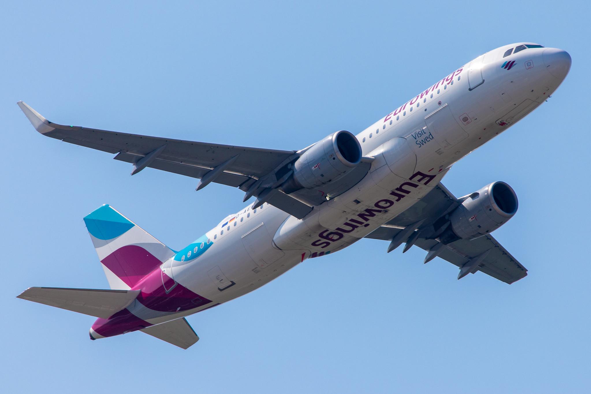 Hamburg Airport: Eurowings (EW / EWG) |  Livery: Visit Sweden/Göteborg Livery |  Airbus A320-214 A320 | D-AEWG | MSN 7121