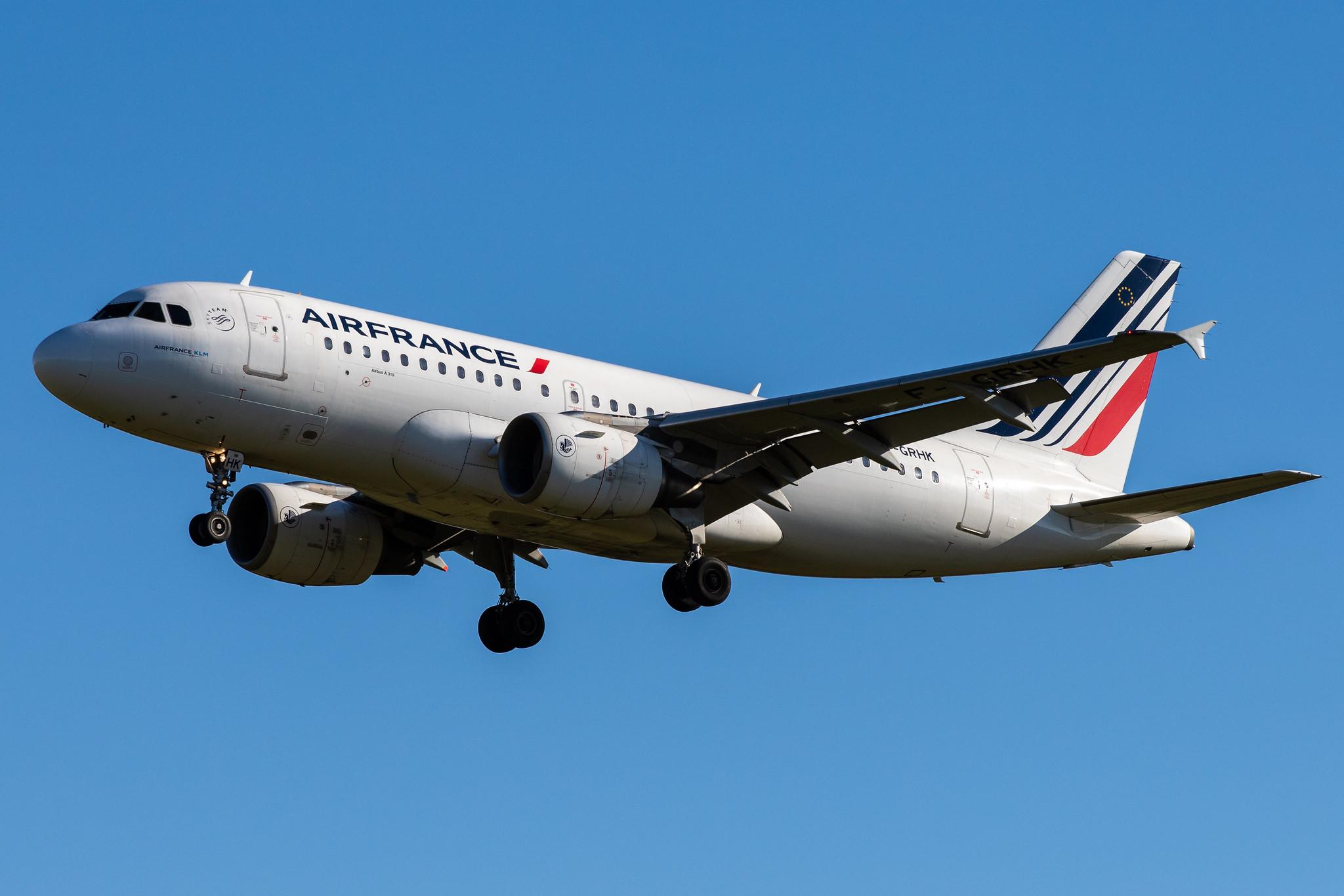 Hamburg Airport: Air France (AF / AFR) |  Airbus A319-111 A319 | F-GRHK | MSN 1190
