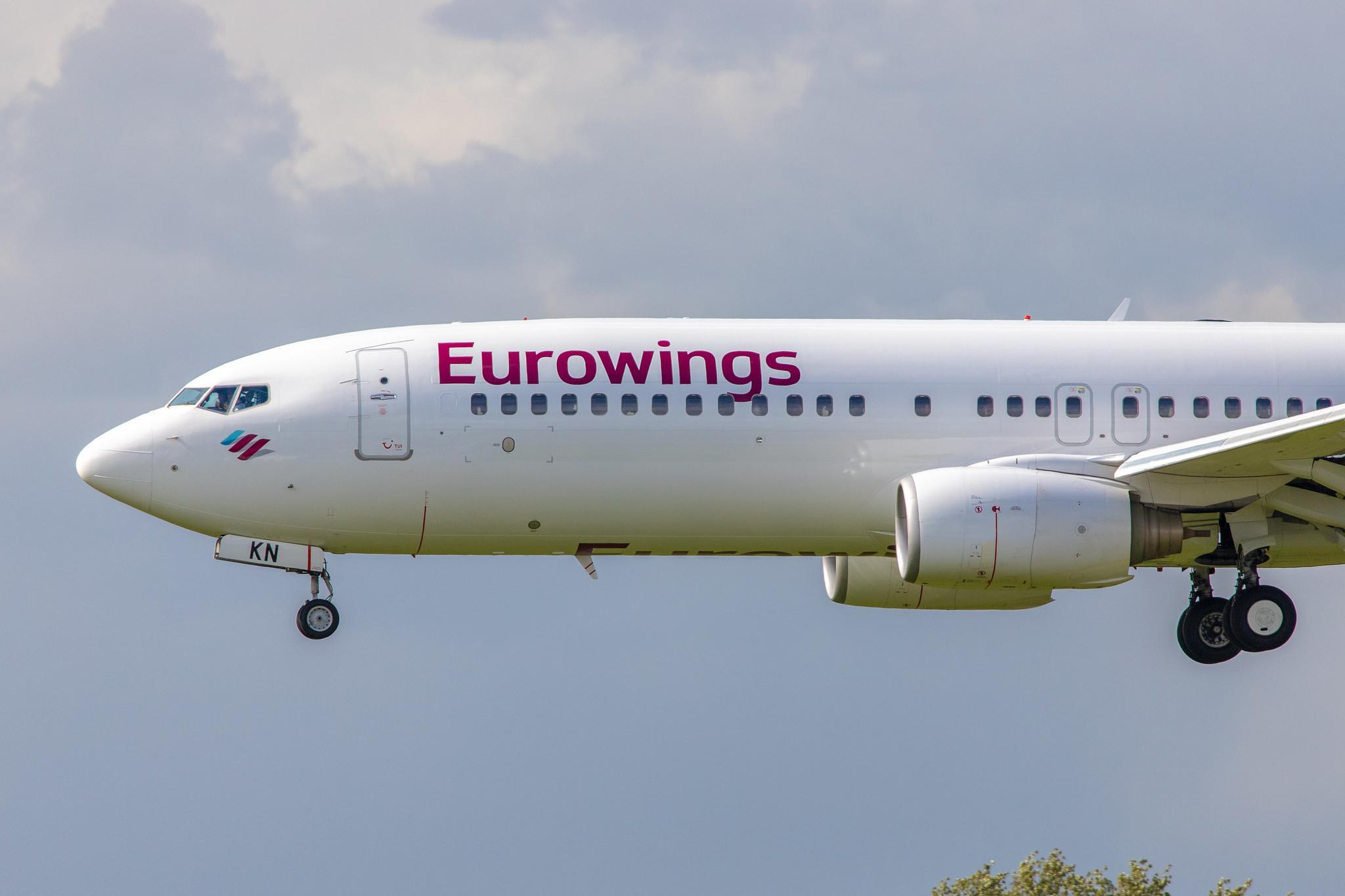 Hamburg Airport: Eurowings (EW / EWG) | Operator: TUI fly |  Boeing 737-86J B738 | D-ABKN | MSN 37756