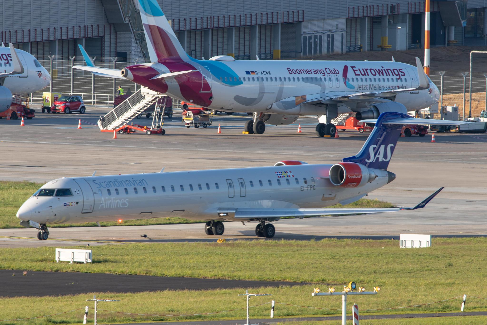 Hamburg Airport: SAS (SK / SAS) | Operator: Cityjet |  Mitsubishi CRJ-900LR CRJ9 | EI-FPG | MSN 15406