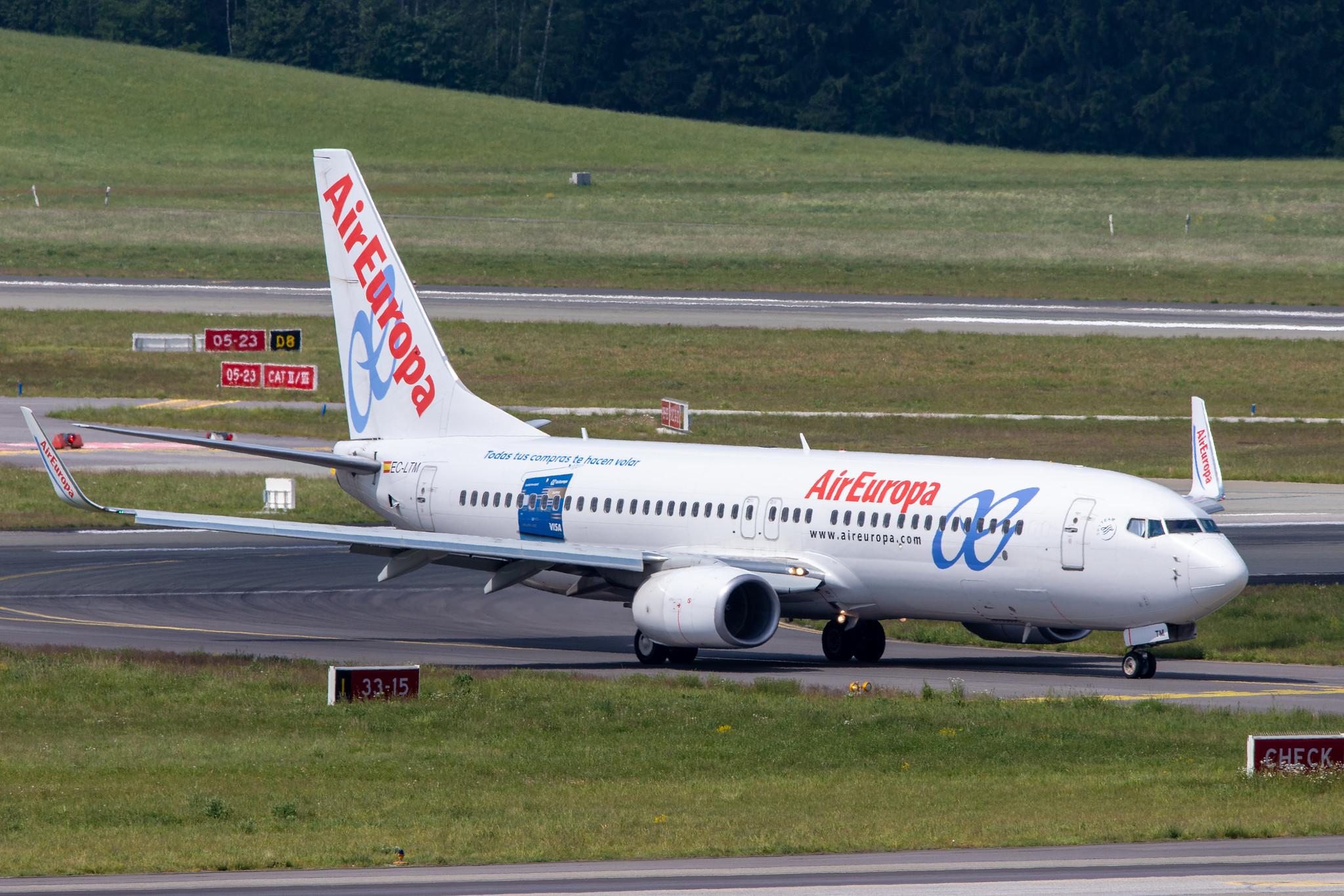 Hamburg Airport: Air Europa (UX / AEA) |  Boeing 737-85P B738 | EC-LTM | MSN 36591