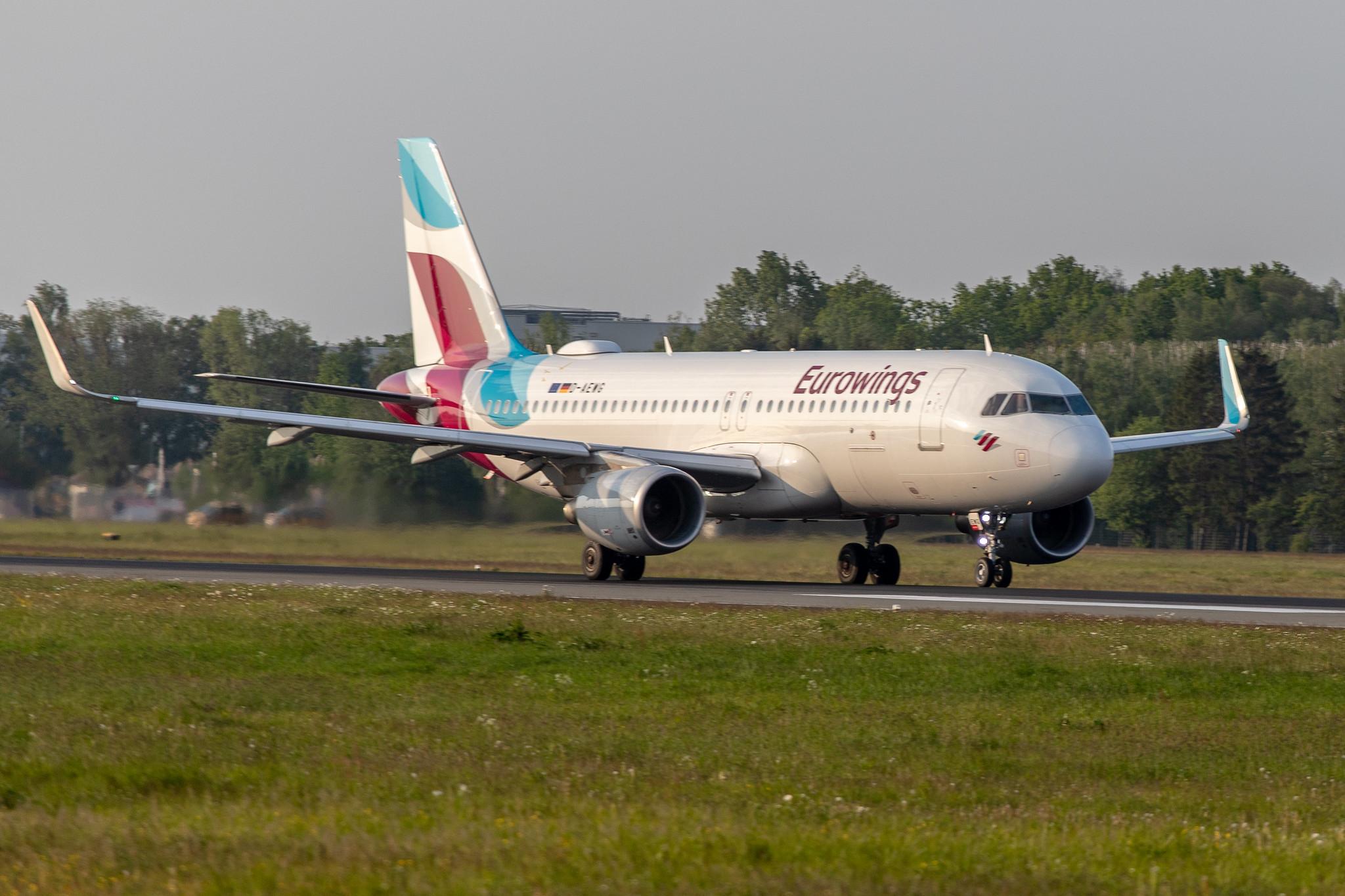 Hamburg Airport: Eurowings (EW / EWG) |  Livery: Visit Sweden/Göteborg Livery |  Airbus A320-214 A320 | D-AEWG | MSN 7121