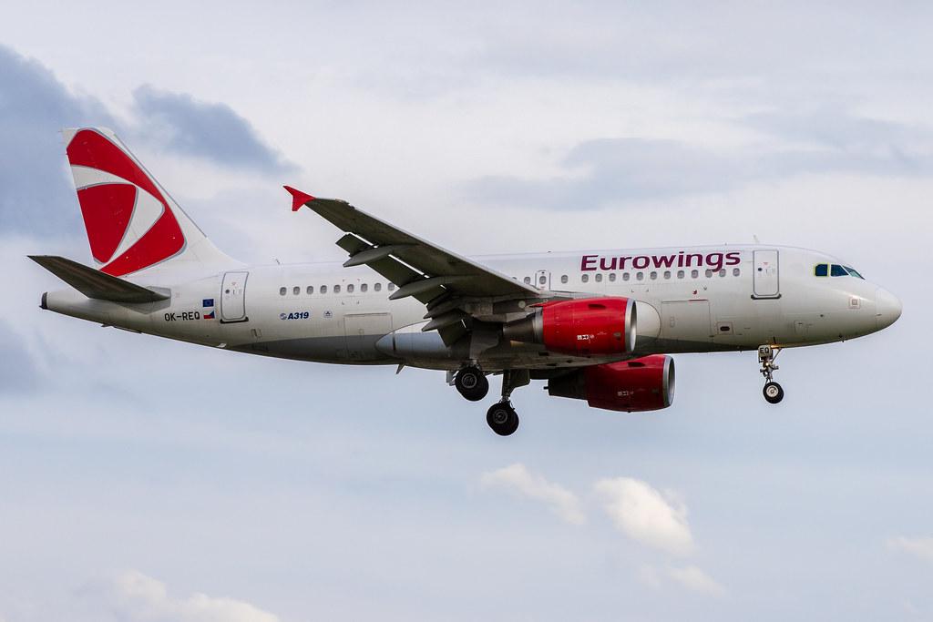Hamburg Airport: Eurowings (EW / EWG) | Operator: Czech Airlines |  Airbus A319-112 A319 | OK-REQ | MSN 4713