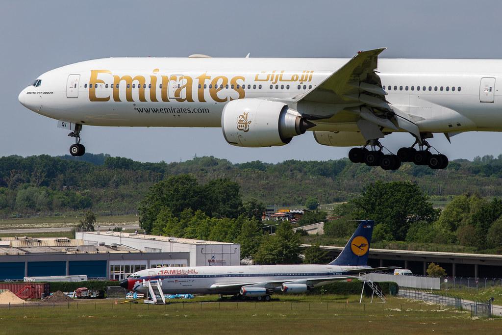 Hamburg Airport: Emirates (EK / UAE) |  Boeing 777-31H(ER) B77W | A6-EQI | MSN 42354