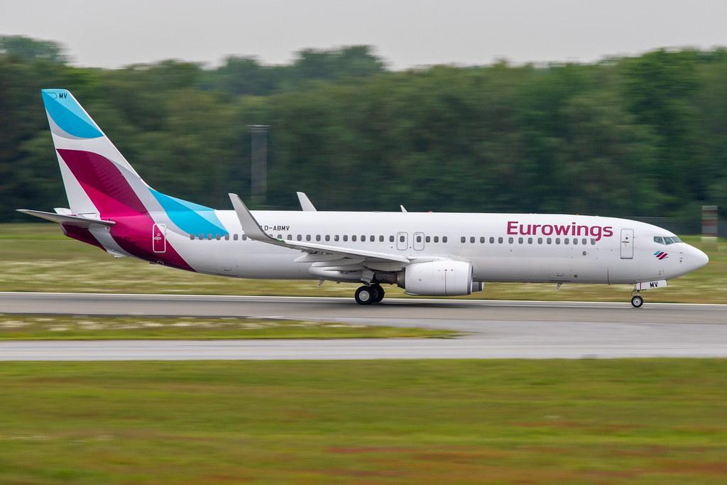 Hamburg Airport: Eurowings (EW / EWG) | Operator: TUI fly |  Boeing 737-86J B738 | D-ABMV | MSN 37785