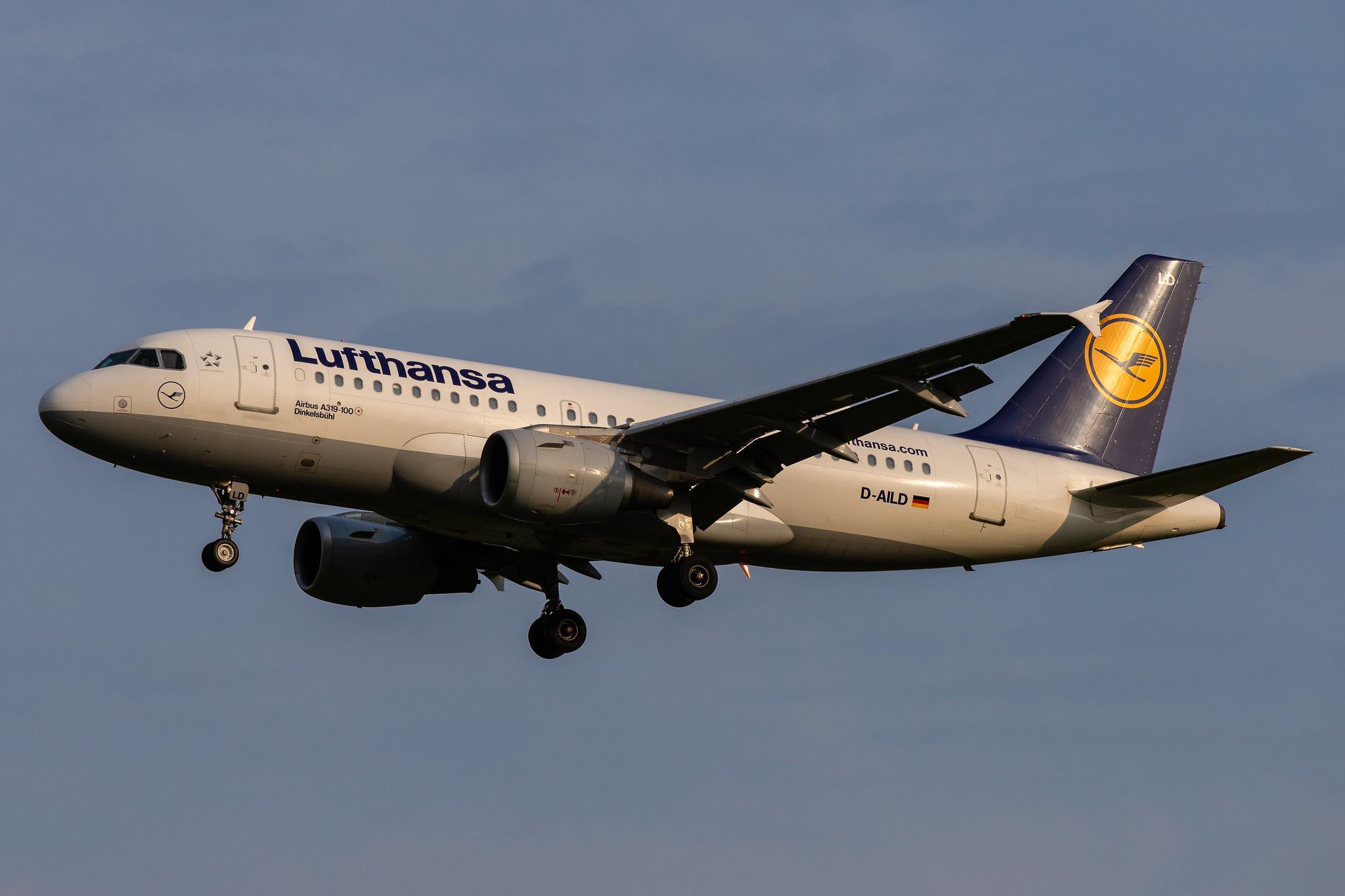 Hamburg Airport: Lufthansa (LH / DLH) |  Airbus A319-114 A319 | D-AILD | MSN 0623