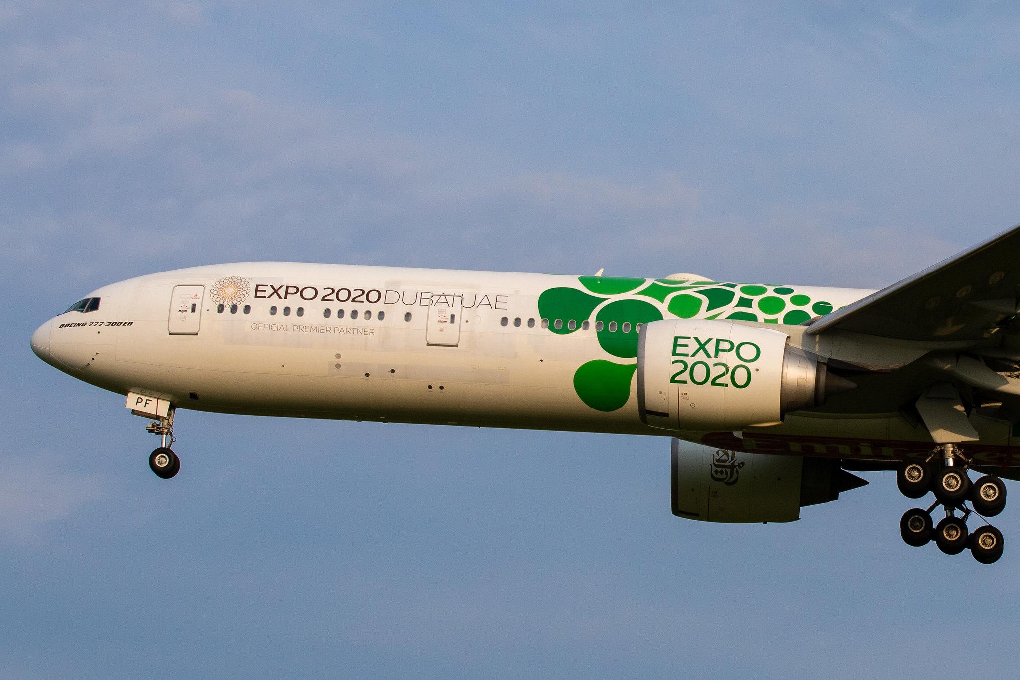 Hamburg Airport: Emirates (EK / UAE) |  Livery: Expo 2020 - Sustainability Livery |  Boeing 777-31H(ER) B77W | A6-EPF | MSN 42325
