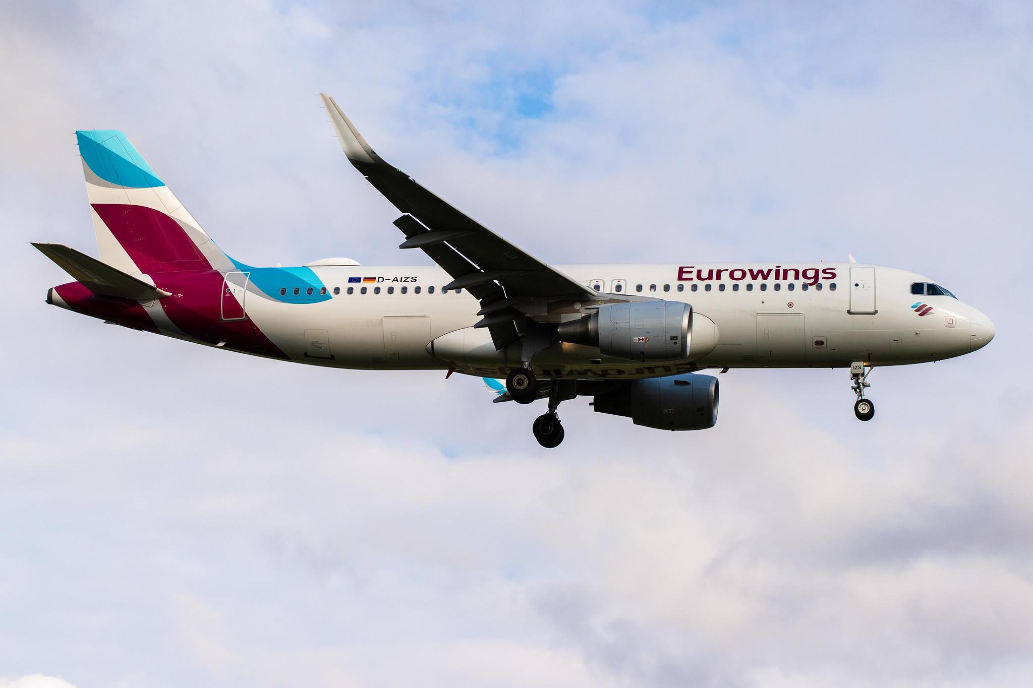 Hamburg Airport: Eurowings (EW / EWG) |  Airbus A320-214 A320 | D-AIZS | MSN 5557