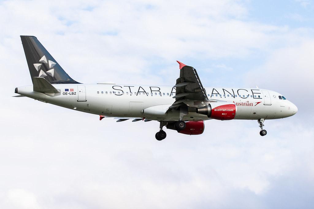 Hamburg Airport: Austrian Airlines (OS / AUA) |  Livery: Star Alliance Livery |  Airbus A320-214 A320 | OE-LBZ | MSN 5181