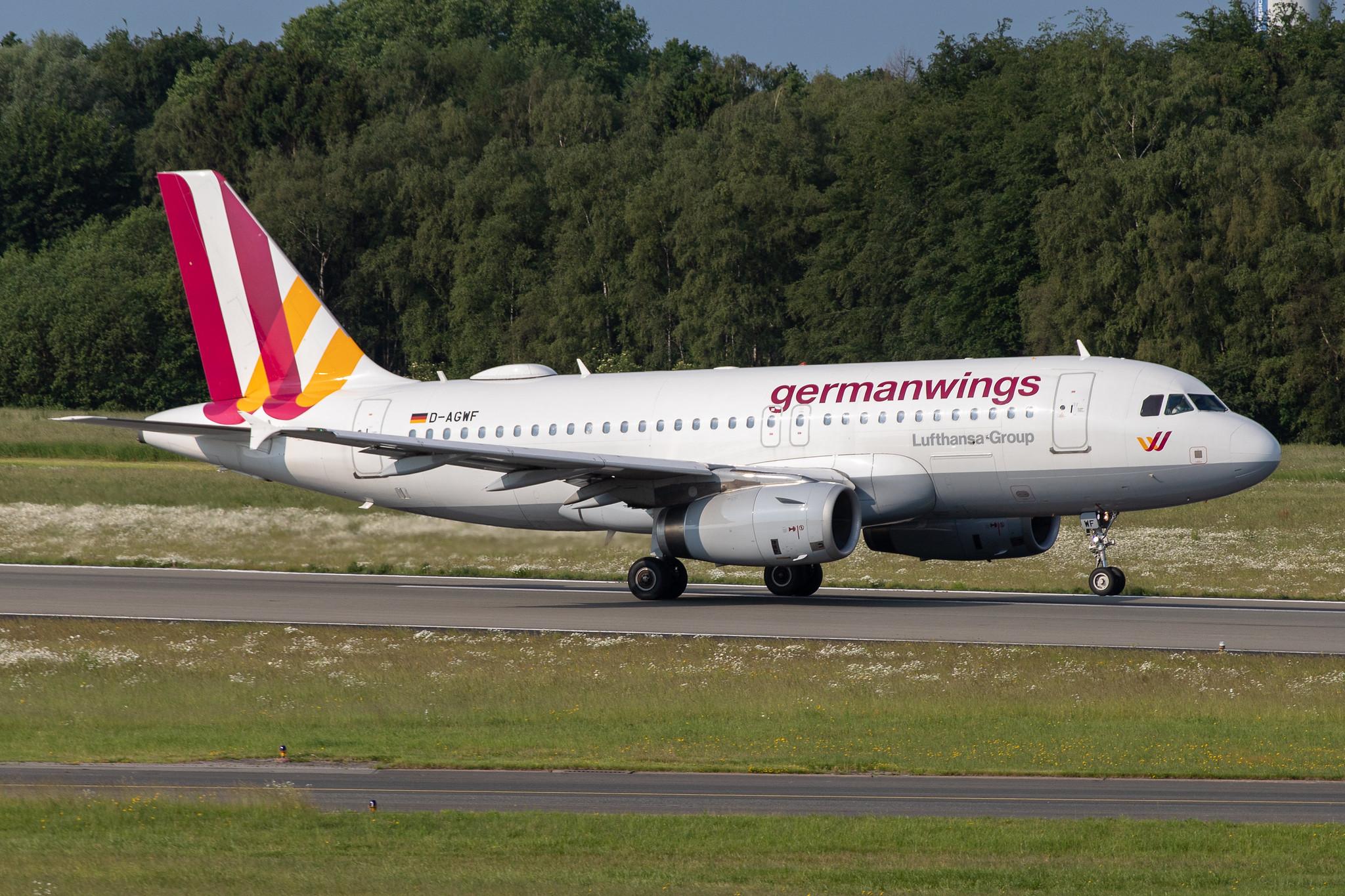 Hamburg Airport: Eurowings (EW / EWG) |  Airbus A319-132 A319 | D-AGWF | MSN 3172 | Germanwings