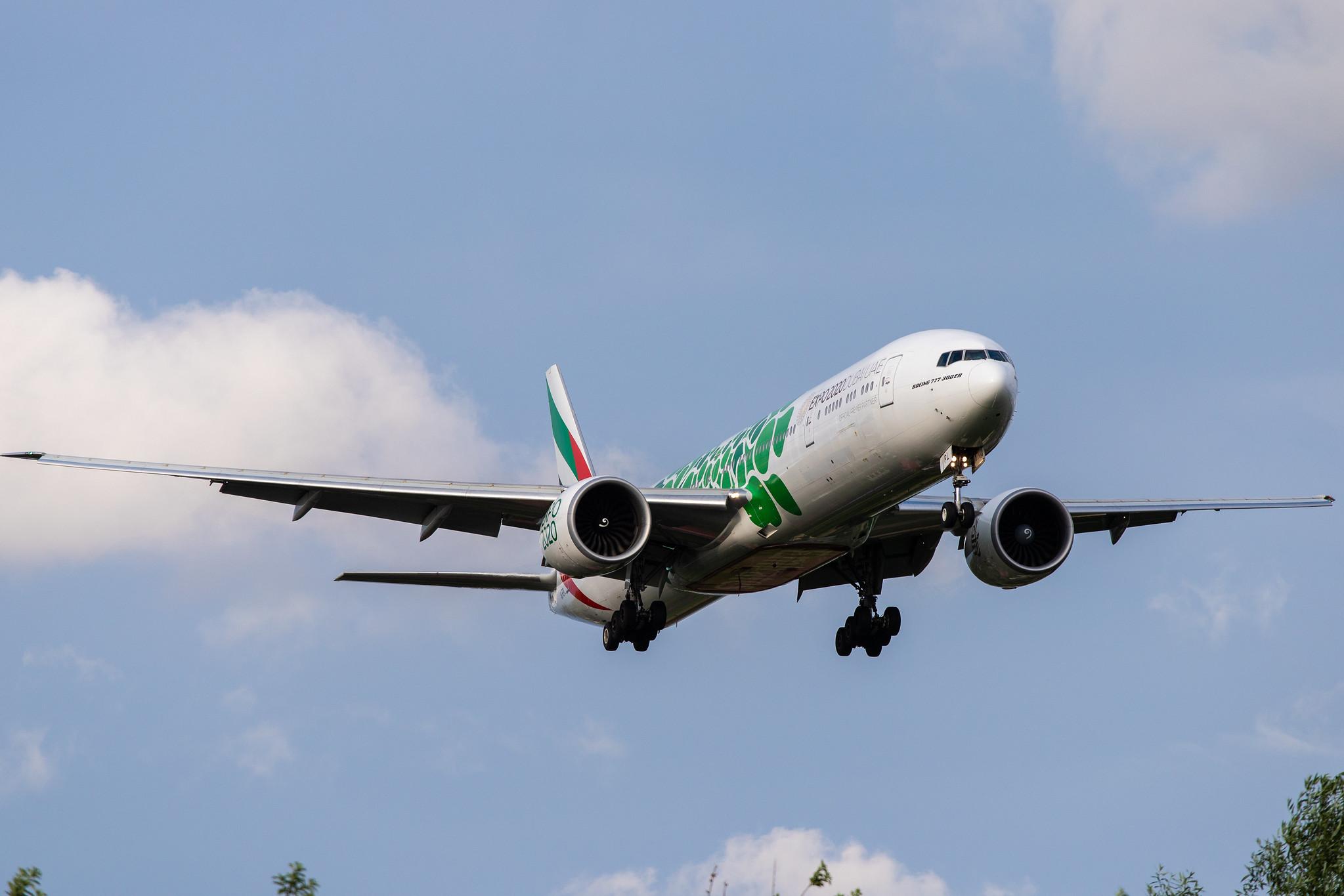 Hamburg Airport: Emirates (EK / UAE) |  Livery: Expo 2020 - Sustainability Livery |  Boeing 777-31H(ER) B77W | A6-EPL | MSN 42331