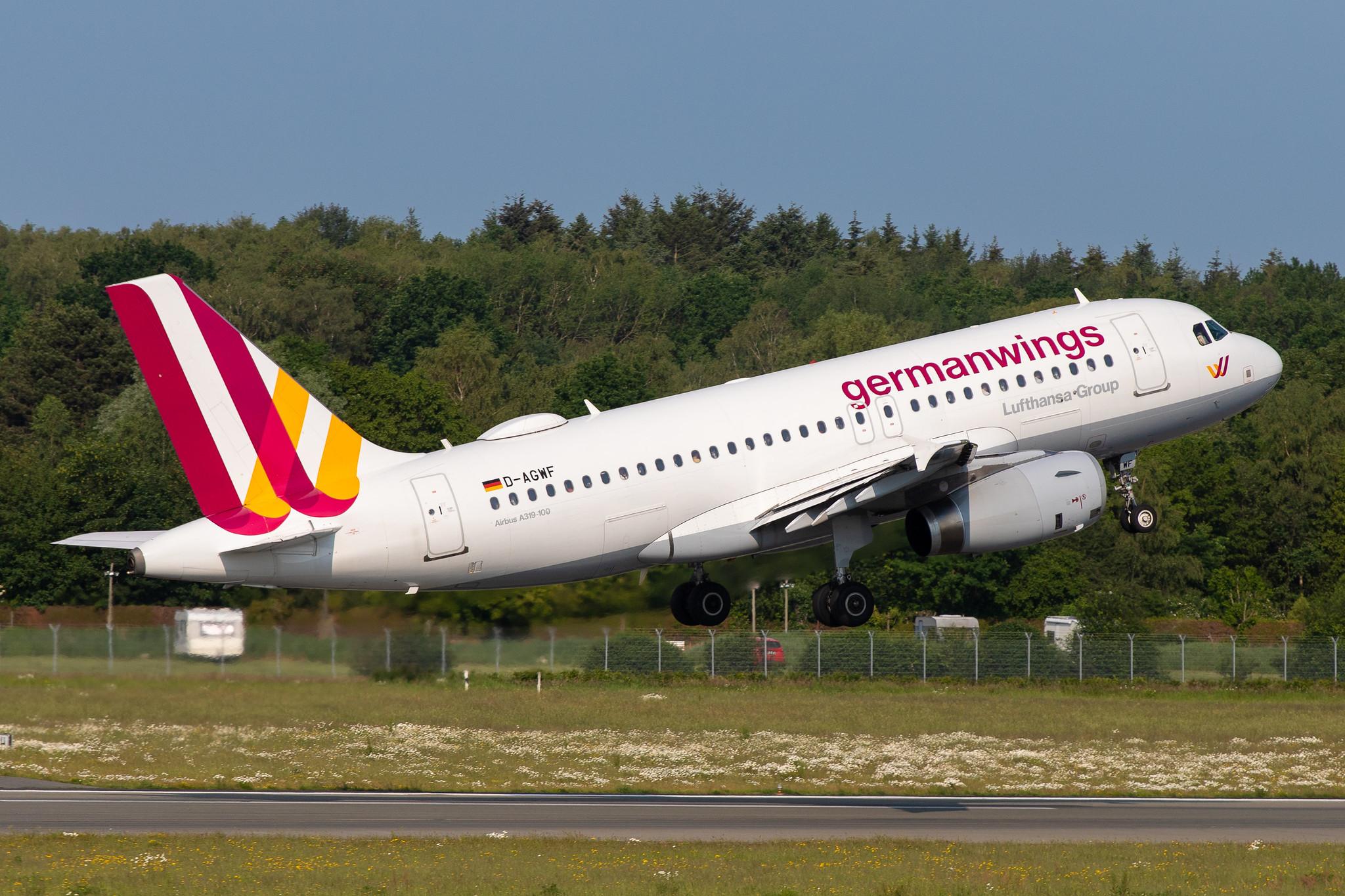 Hamburg Airport: Eurowings (EW / EWG) |  Airbus A319-132 A319 | D-AGWF | MSN 3172 | Germanwings