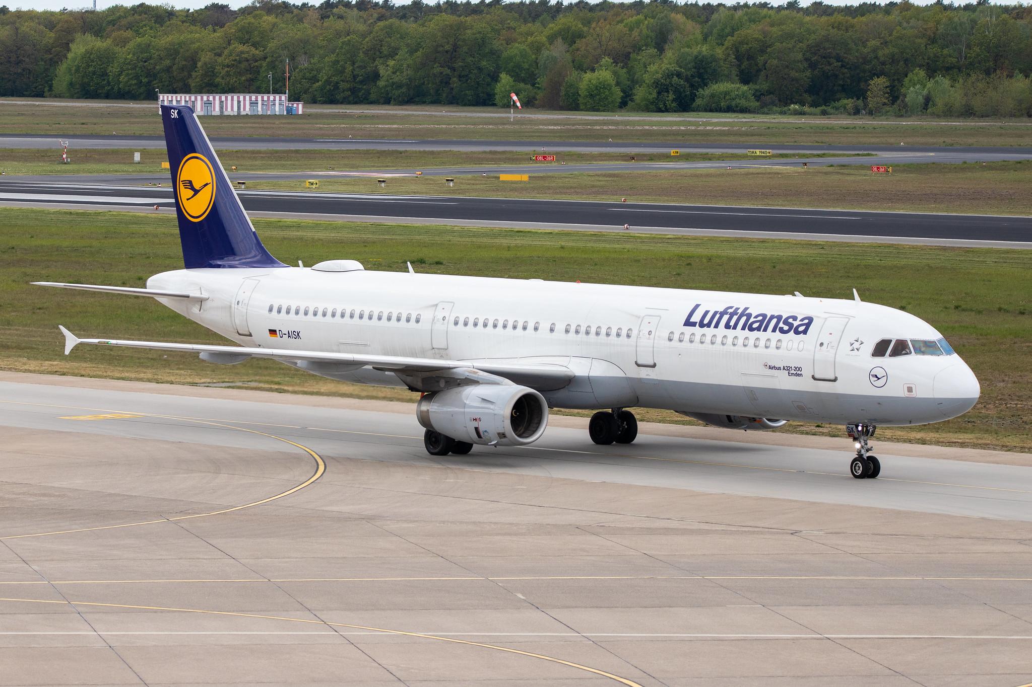 Flughafen Berlin Tegel (TXL): Lufthansa (LH / DLH) |  Airbus A321-231 A321 | D-AISK | MSN 3387