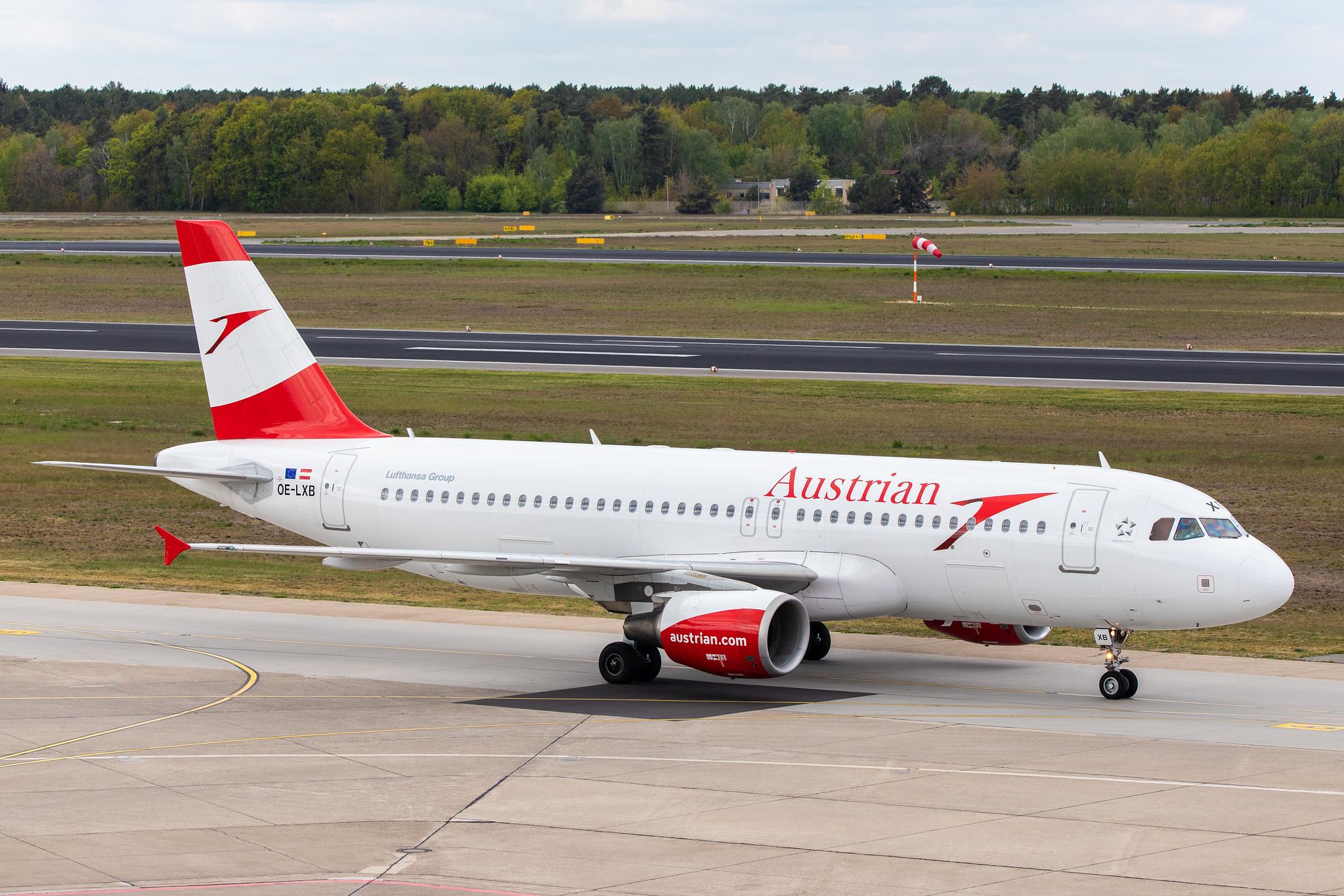 Flughafen Berlin Tegel (TXL): Austrian Airlines (OS / AUA) |  Airbus A320-216 A320 | OE-LXB | MSN 3482