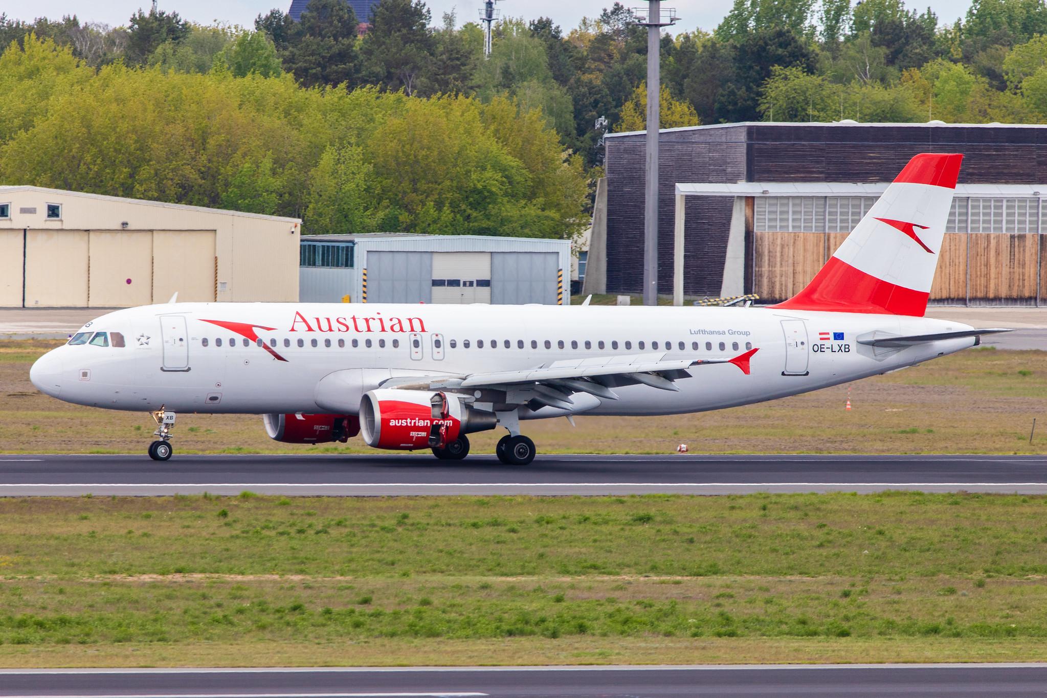 Flughafen Berlin Tegel (TXL): Austrian Airlines (OS / AUA) |  Airbus A320-216 A320 | OE-LXB | MSN 3482