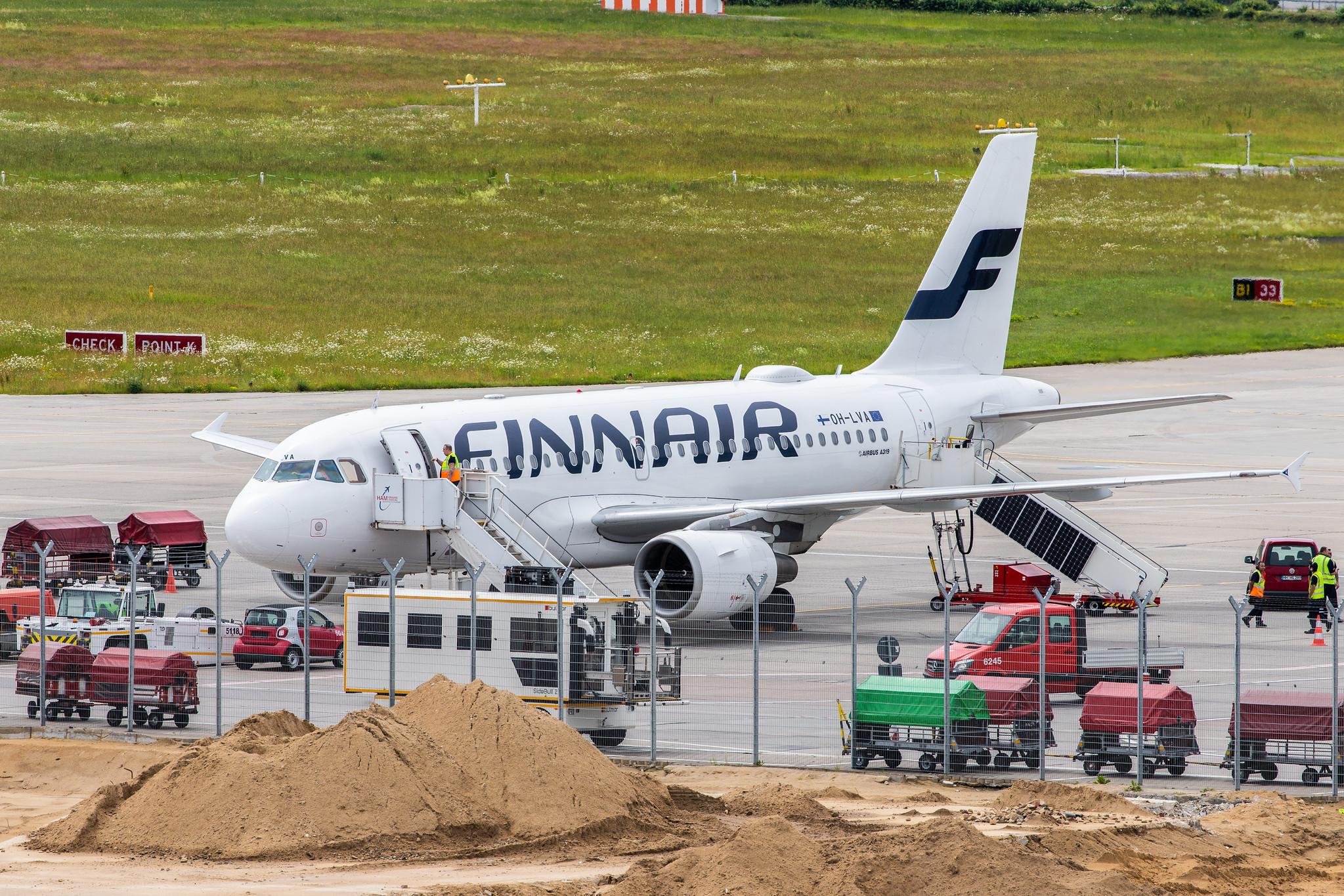 Hamburg Airport: Finnair (AY / FIN) |  Airbus A319-112 A319 | OH-LVA | MSN 1073