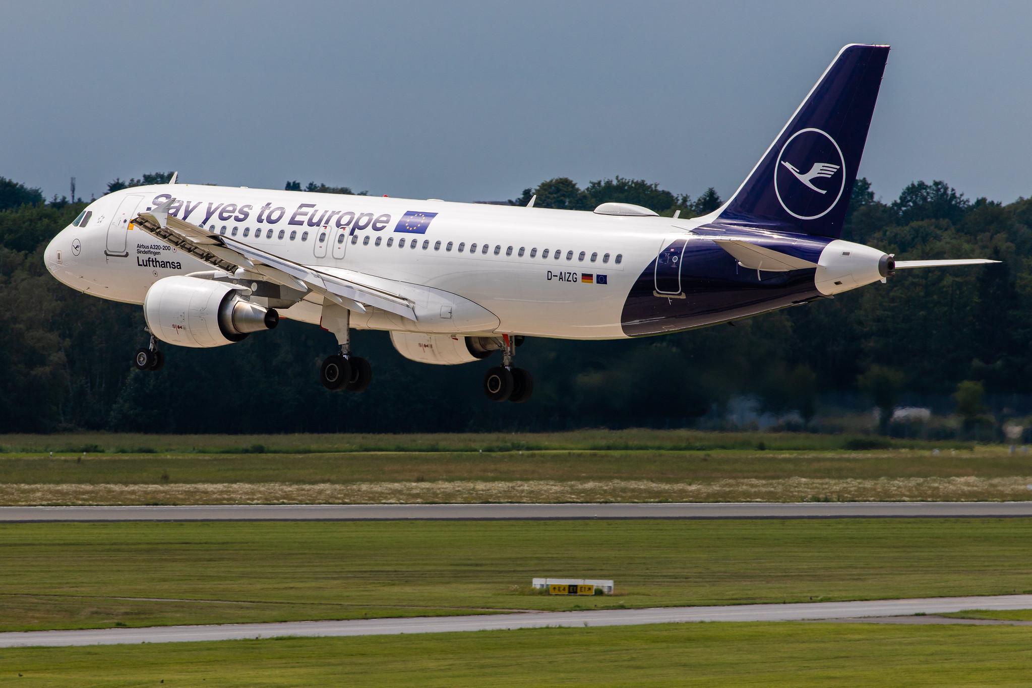 Hamburg Airport: Lufthansa (LH / DLH) | Livery: Say yes to Europe Livery | Airbus A320-214 A320 | D-AIZG | MSN 4324