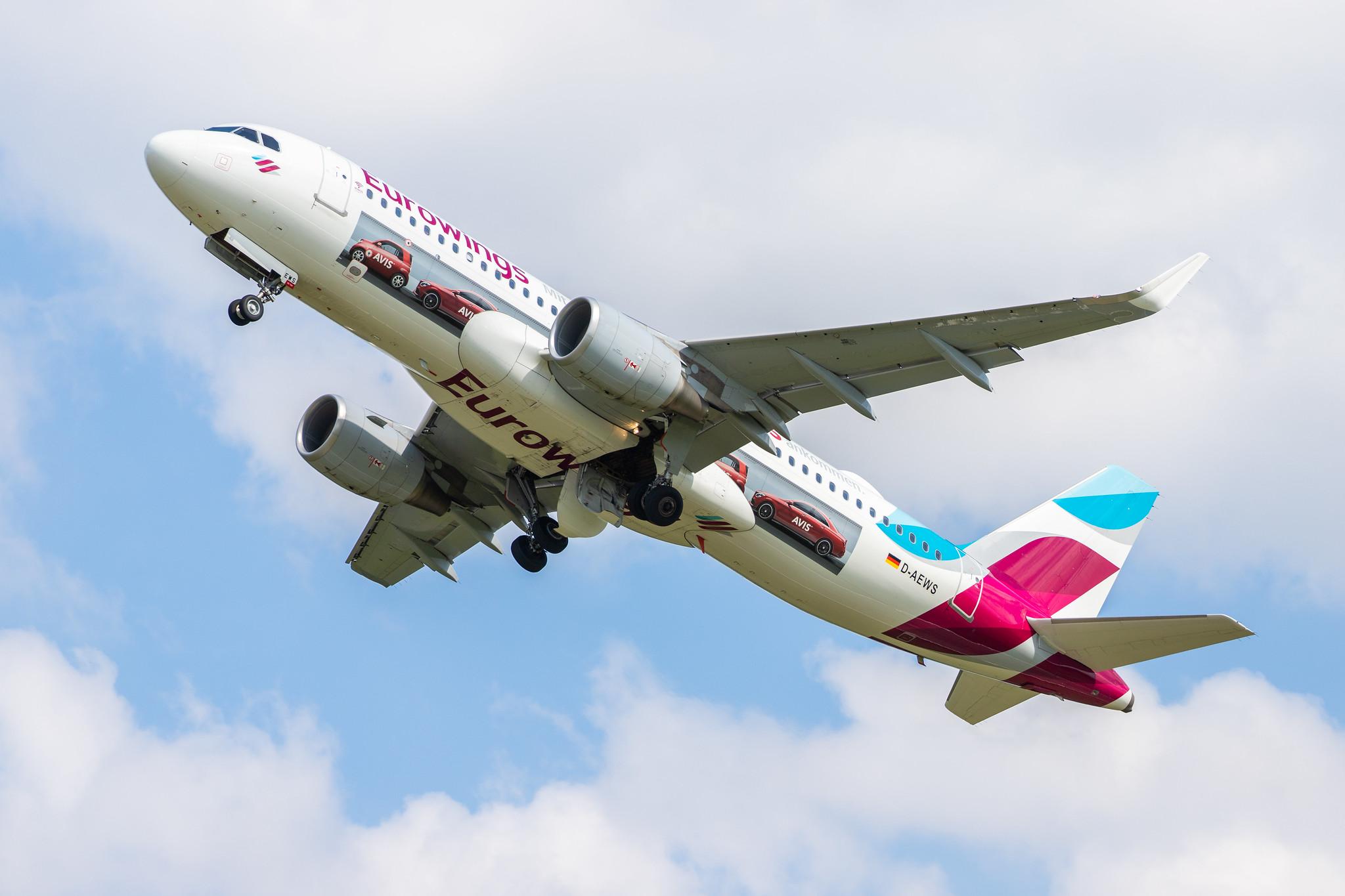 Hamburg Airport: Eurowings (EW / EWG) | Livery: AVIS Livery | Airbus A320-214 A320 | D-AEWS | MSN 7439