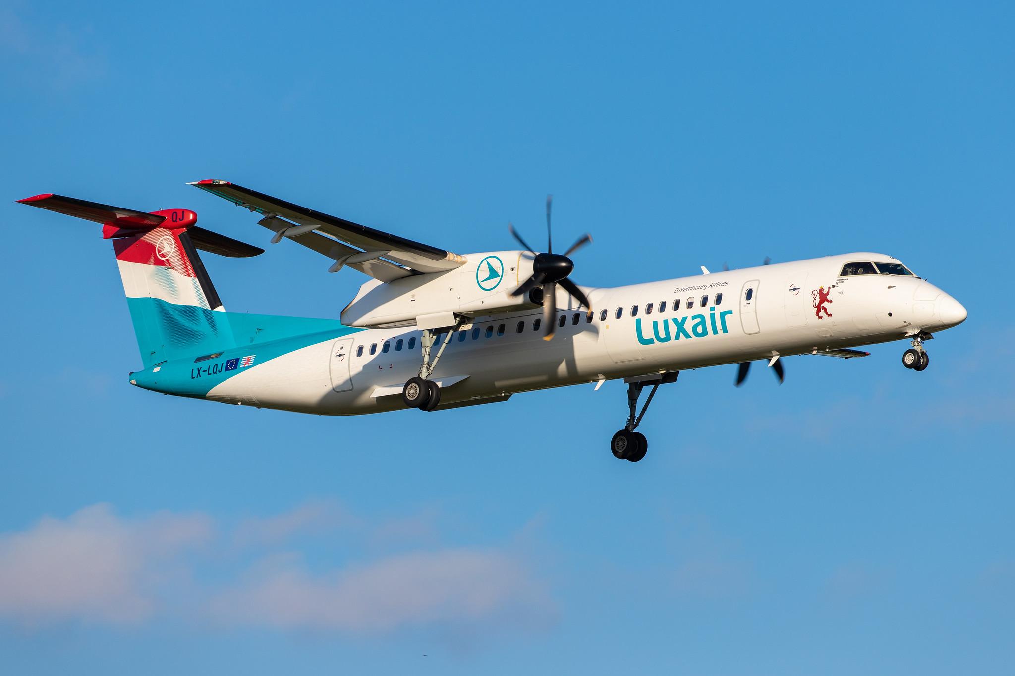 Hamburg Airport: Luxair (LG / LGL) |  De Havilland Canada Dash 8-400 DH8D | LX-LQJ | MSN 4562