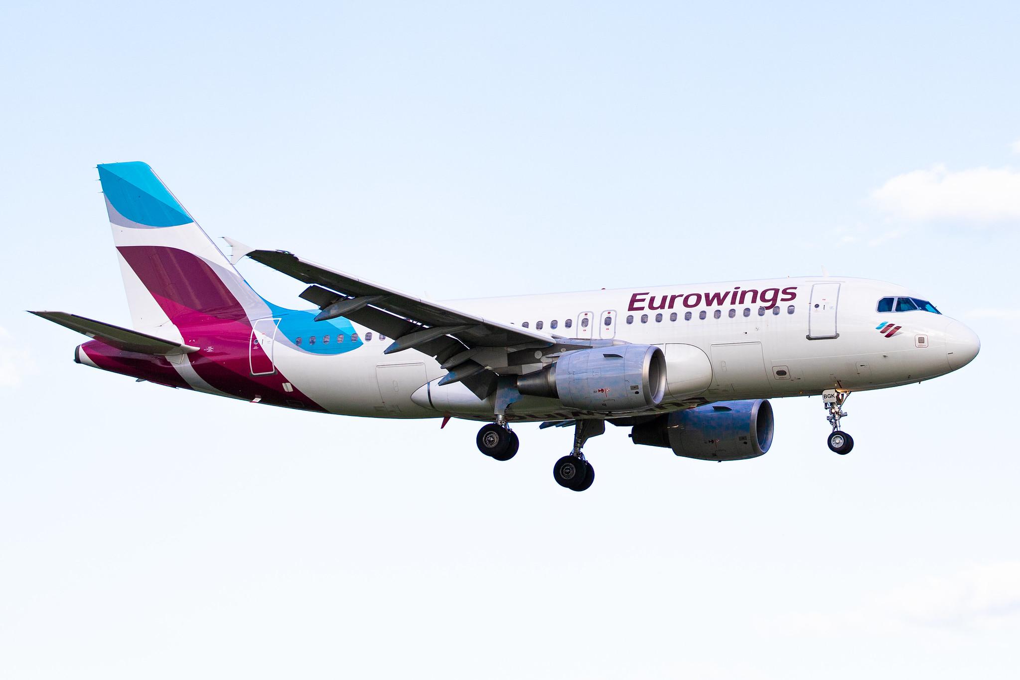 Hamburg Airport (HAM/EDDH): Eurowings (EW / EWG) | Operator: Germanwings |  Airbus A319-112 A319 | D-ABGK | MSN 3447