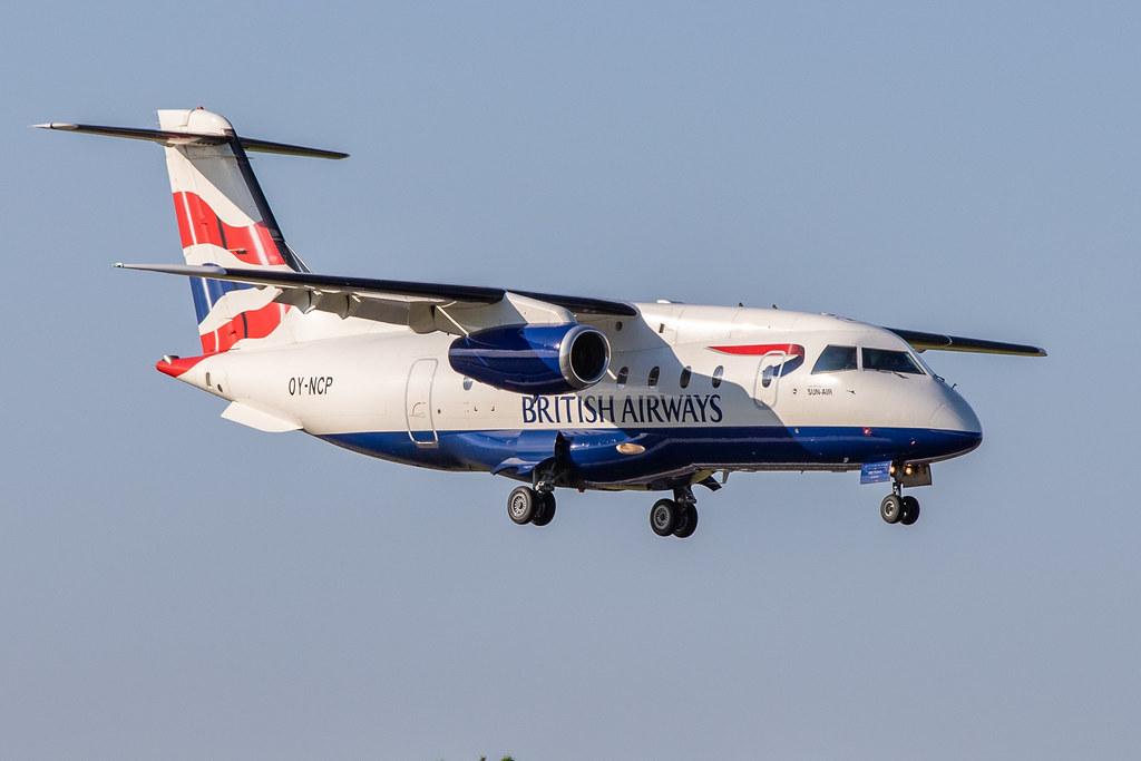 Hamburg Airport (HAM/EDDH): British Airways (BA / BAW) | Operator: Sun-Air |  Dornier 328-300 J328 | OY-NCP | MSN 3219