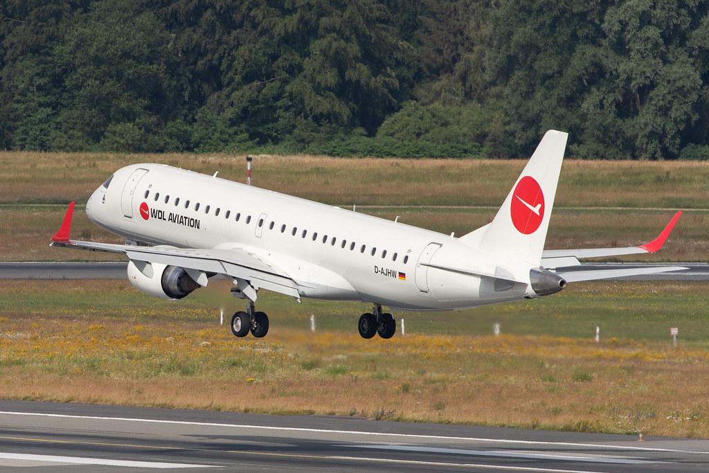 Hamburg Airport: WDL Aviation (WH / WDL) |  Embraer E190LR E190 | D-AJHW | MSN 19000061