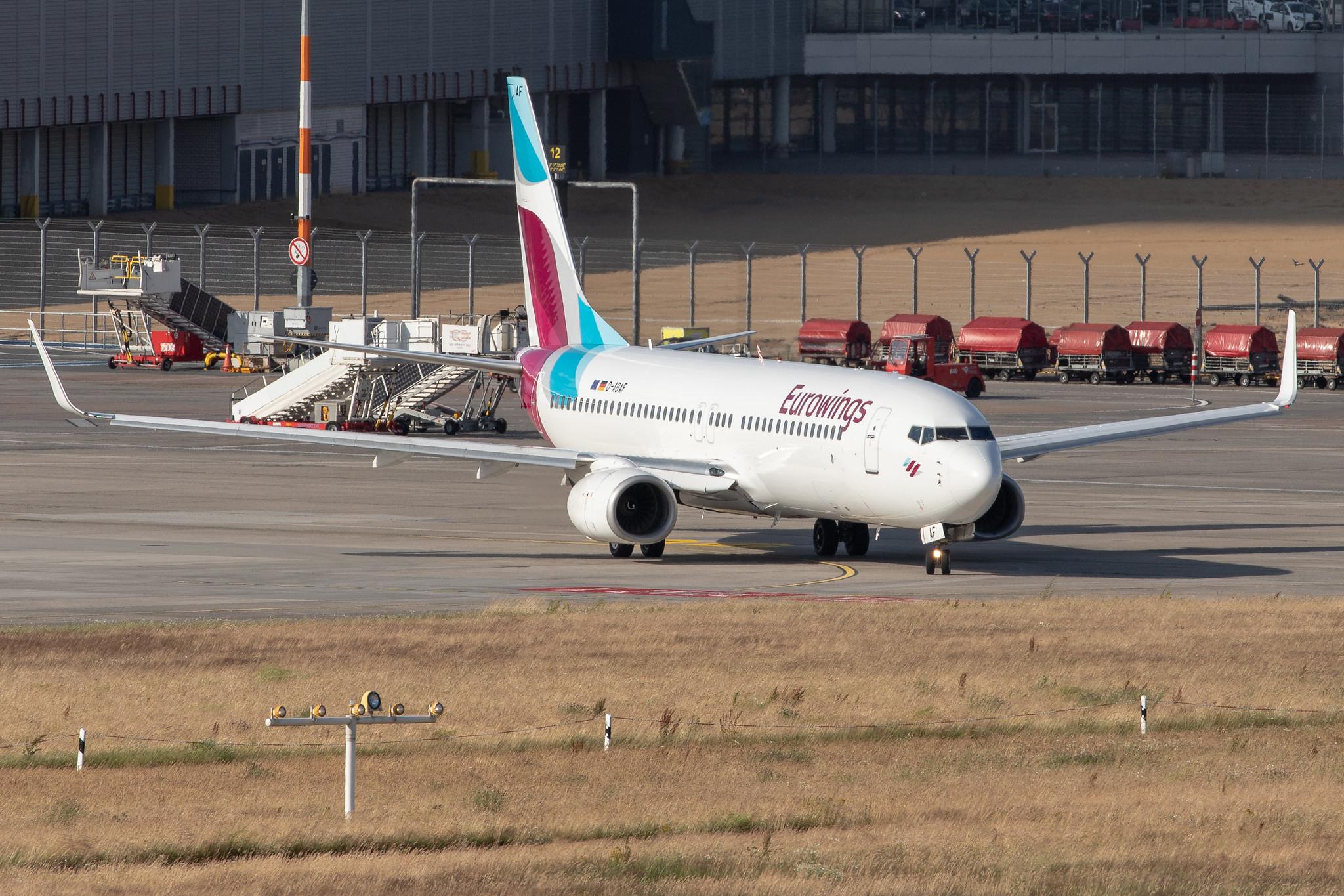 Hamburg Airport: Eurowings (EW / EWG) | Operator: TUI fly |  Boeing 737-86J B738 | D-ABAF | MSN 30878