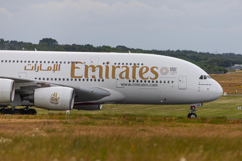 Hamburg Airport: Emirates (EK / UAE) |  Airbus A380-861 A388 | A6-EUK | MSN 223