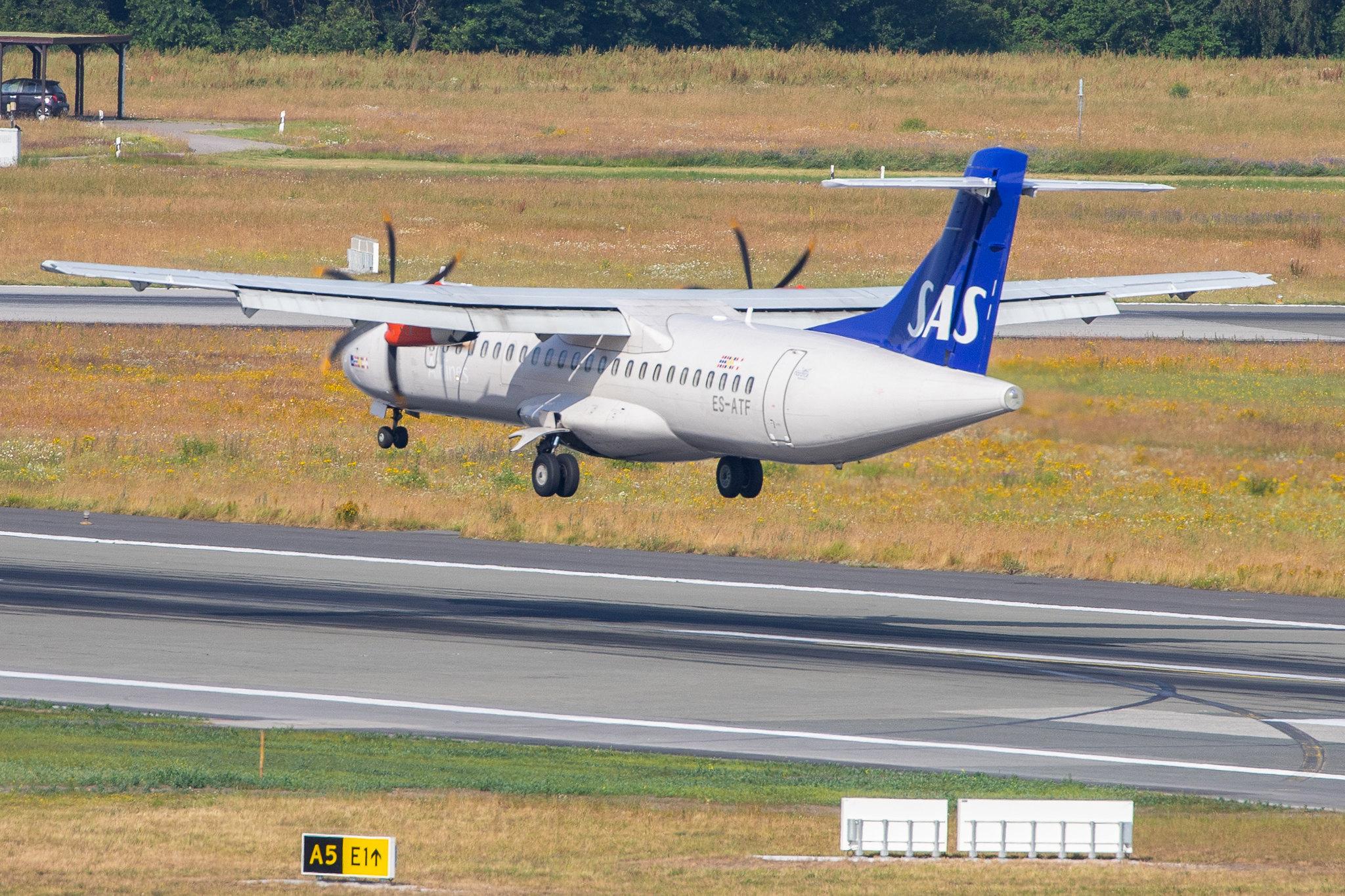Hamburg Airport: SAS (SK / SAS) | Operator: Xfly |  ATR 72-600 AT76 | ES-ATF | MSN 1131