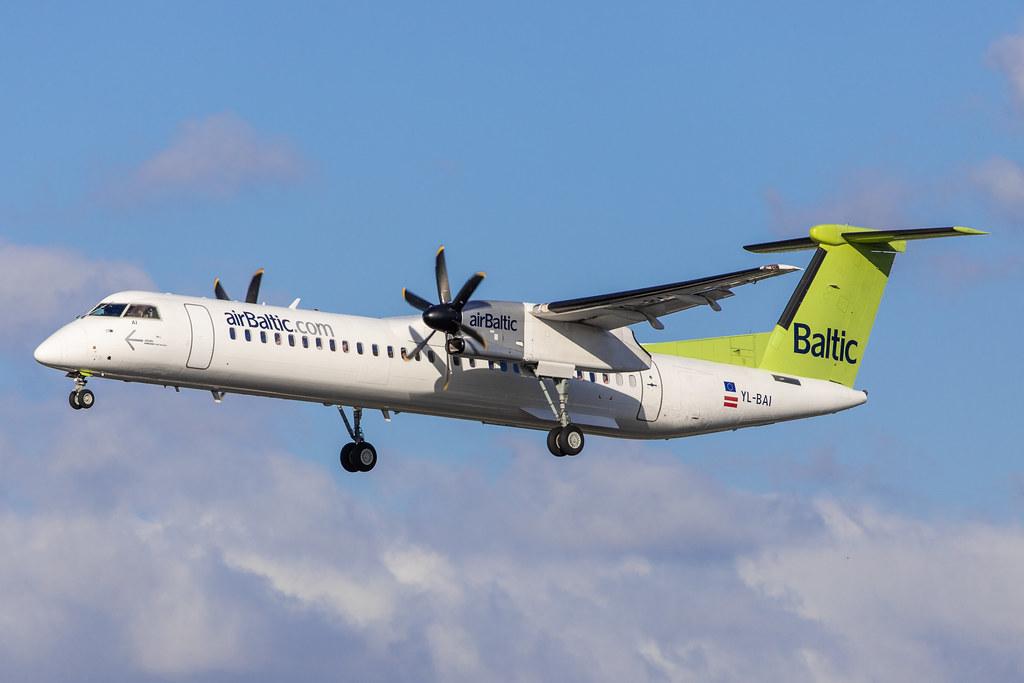 Hamburg Airport: Air Baltic (BT / BTI) |  De Havilland Canada Dash 8-400 DH8D | YL-BAI | MSN 4302