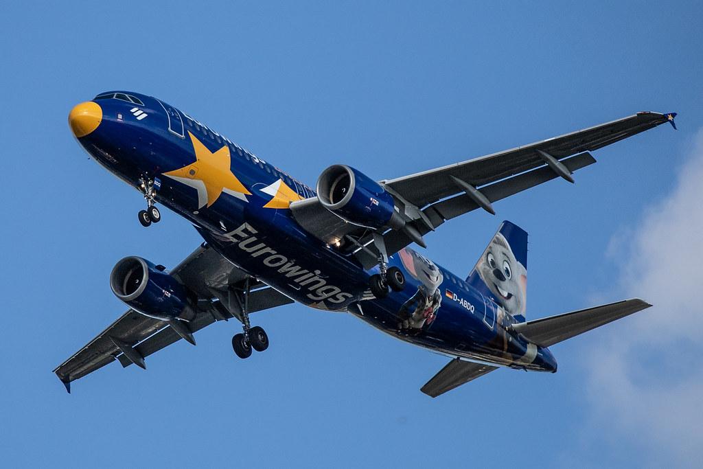 Hamburg Airport: Eurowings (EW / EWG) |  Livery: Europa Park Livery |  Airbus A320-214 A320 | D-ABDQ | MSN 3121