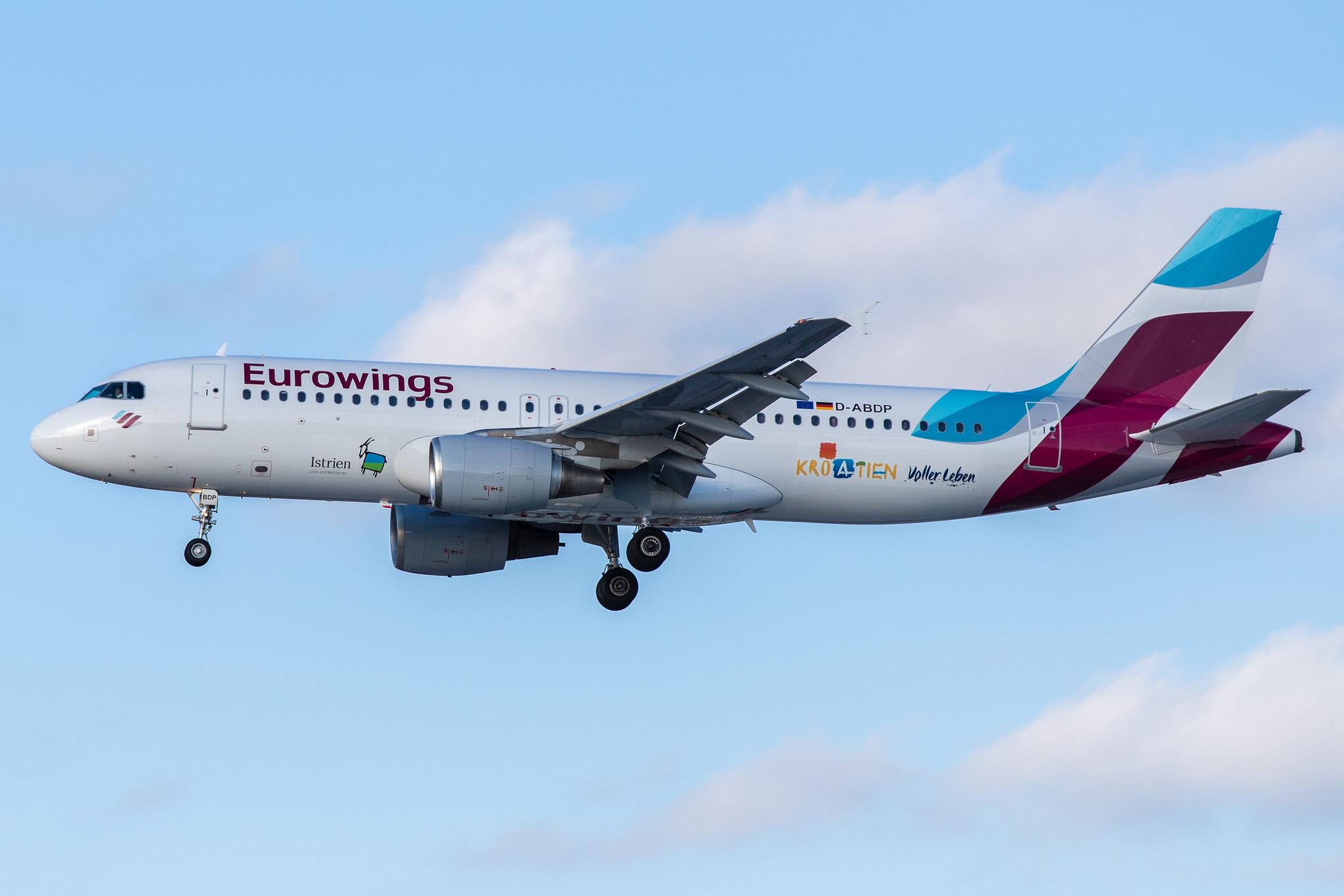 Hamburg Airport: Eurowings (EW / EWG) | Livery: Kroatien voller Leben Sticker |  Airbus A320-214 A320 | D-ABDP | MSN 3093