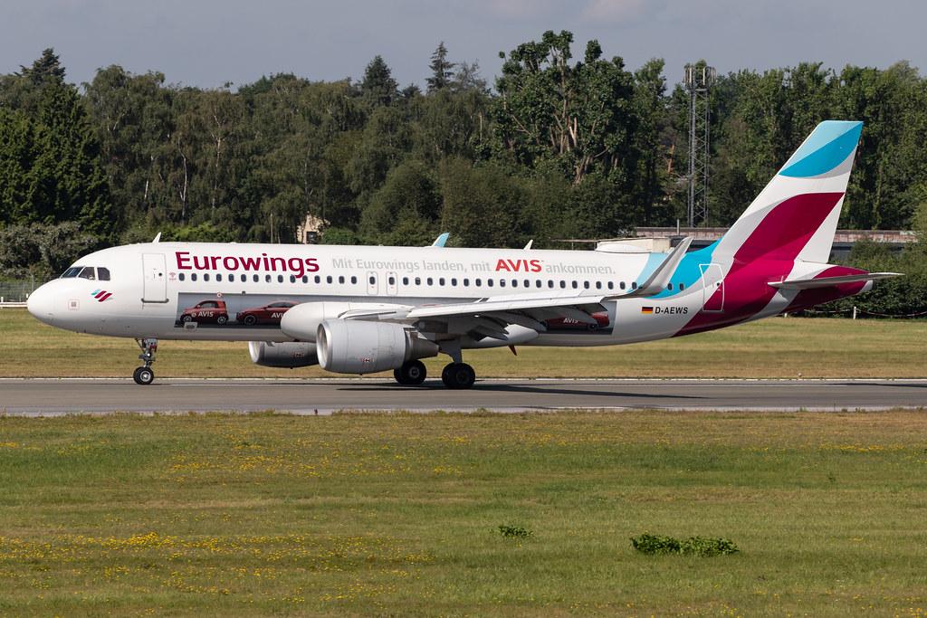 Hamburg Airport: Eurowings (EW / EWG) | Livery: AVIS Livery | Airbus A320-214 A320 | D-AEWS | MSN 7439