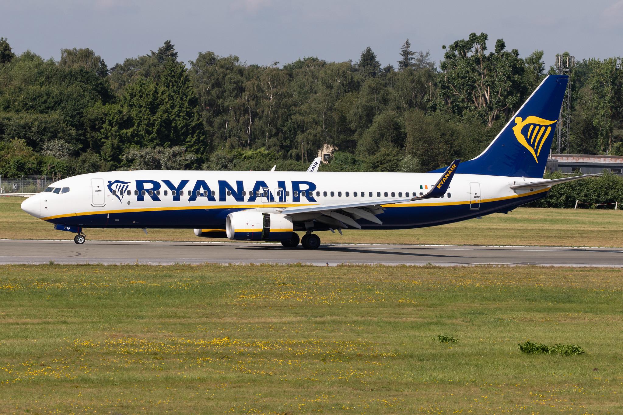 Hamburg Airport: Ryanair (FR / RYR) |  Boeing 737-8AS B738 | EI-FTP | MSN 44766