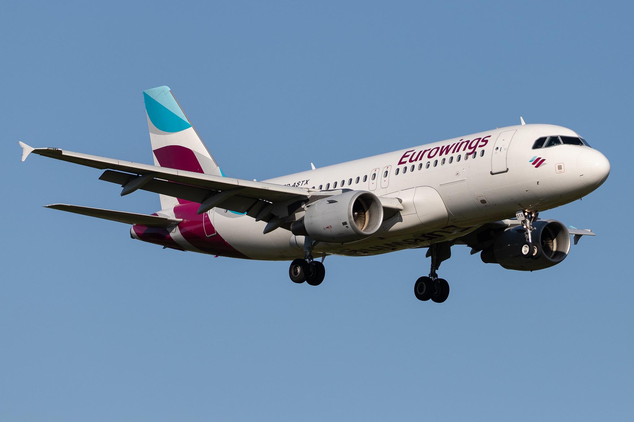 Hamburg Airport: Eurowings (EW / EWG) | Operator: Germanwings |  Airbus A319-112 A319 | D-ASTX | MSN 3202