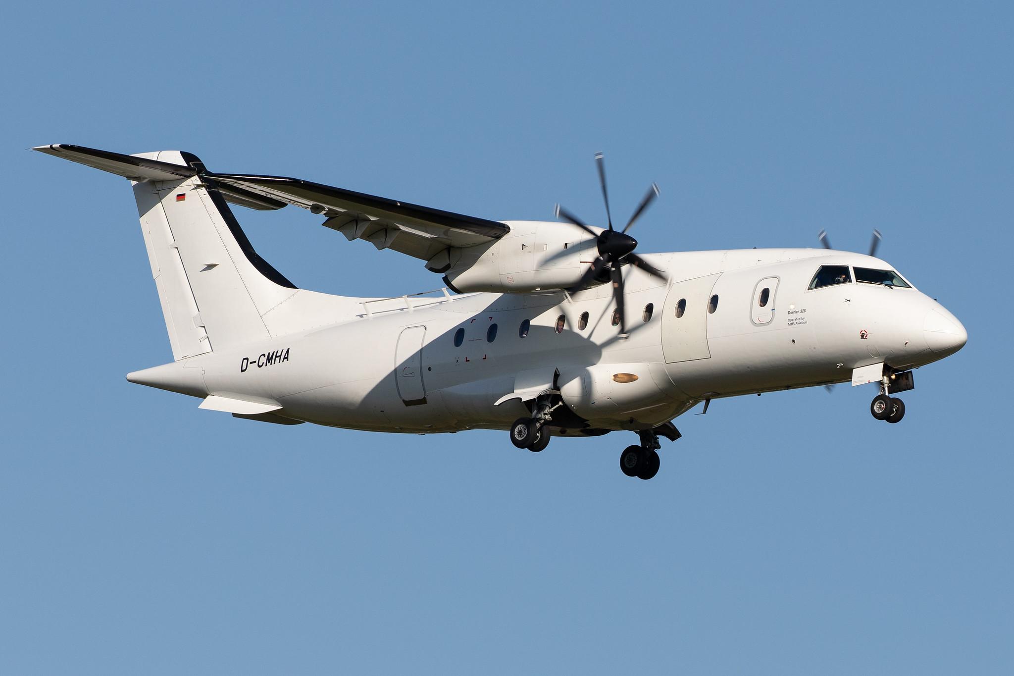 Hamburg Airport: Rhein-Neckar Air (M2 / MHV) | Operator: MHS Aviation |  Dornier 328-110 D328 | D-CMHA | MSN 3023