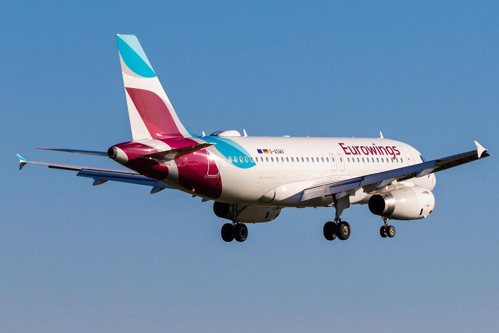 Hamburg Airport: Eurowings (EW / EWG) |  Airbus A319-132 A319 | D-AGWV | MSN 5467