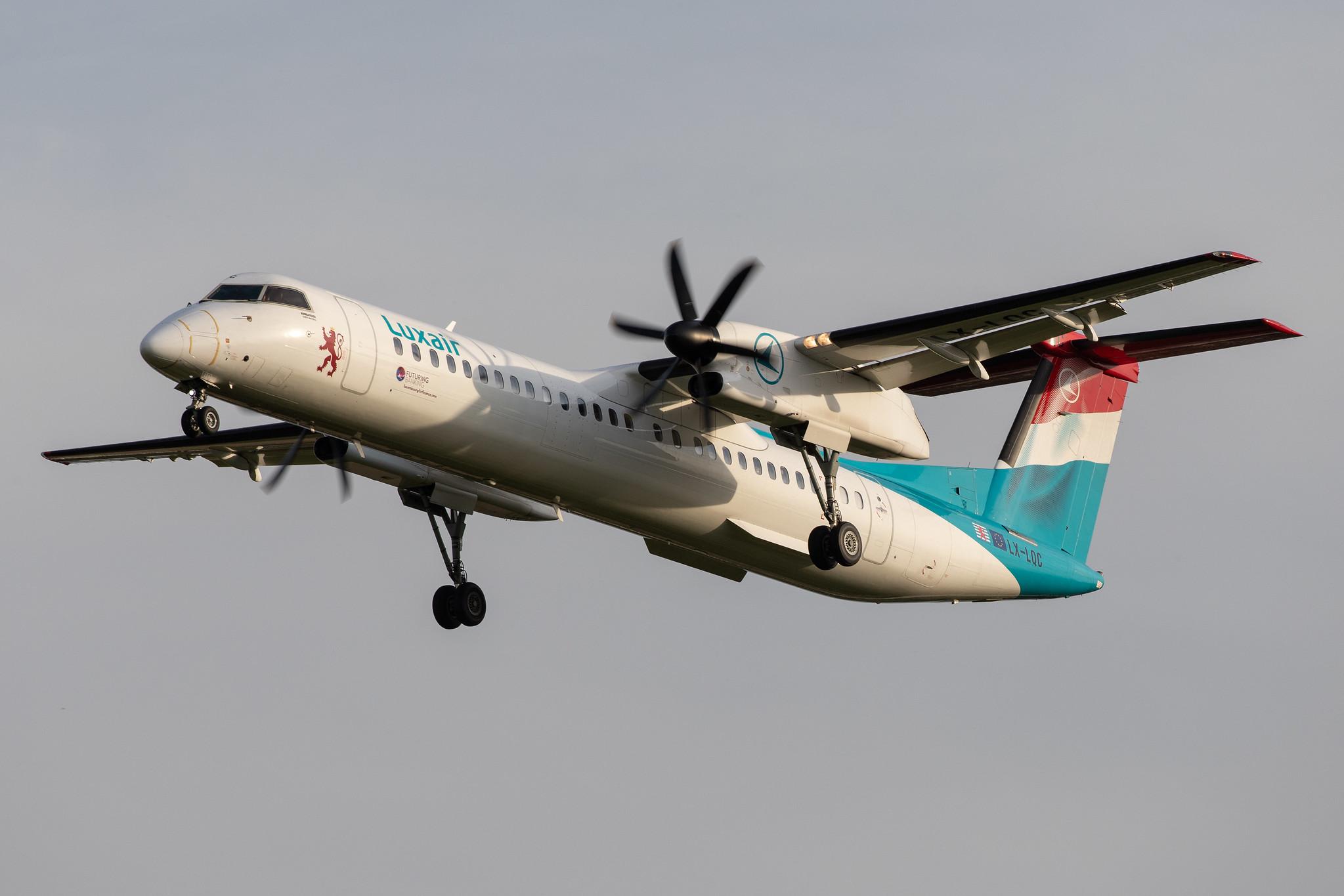 Hamburg Airport: Luxair (LG / LGL) |  De Havilland Canada Dash 8 Q400 DH8D | LX-LQC | MSN 4513