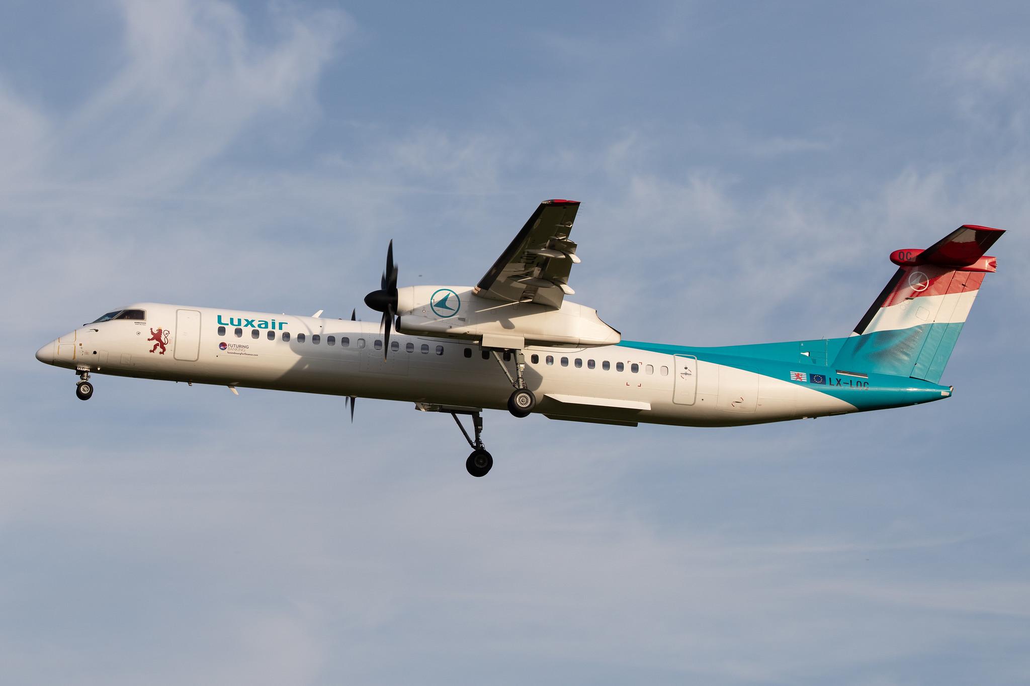 Hamburg Airport: Luxair (LG / LGL) |  De Havilland Canada Dash 8 Q400 DH8D | LX-LQC | MSN 4513