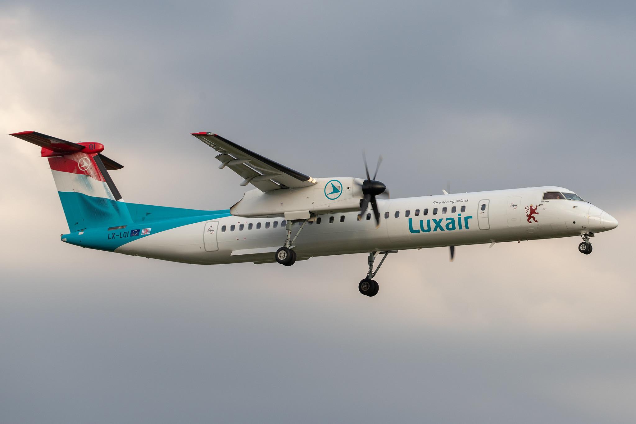Hamburg Airport: Luxair (LG / LGL) | De Havilland Canada Dash 8-400 DH8D | LX-LQI | MSN 4534