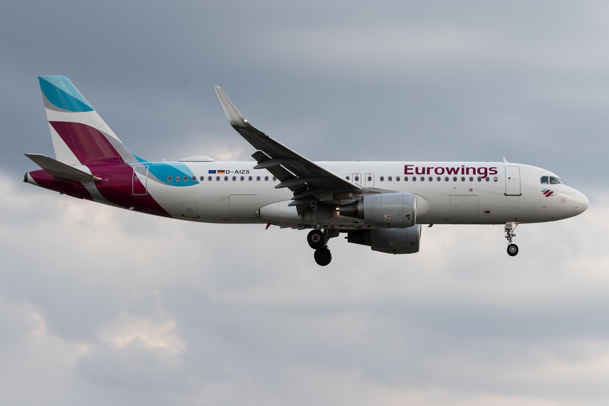 Hamburg Airport: Eurowings (EW / EWG) | Airbus A320-214 A320 | D-AIZS | MSN 5557