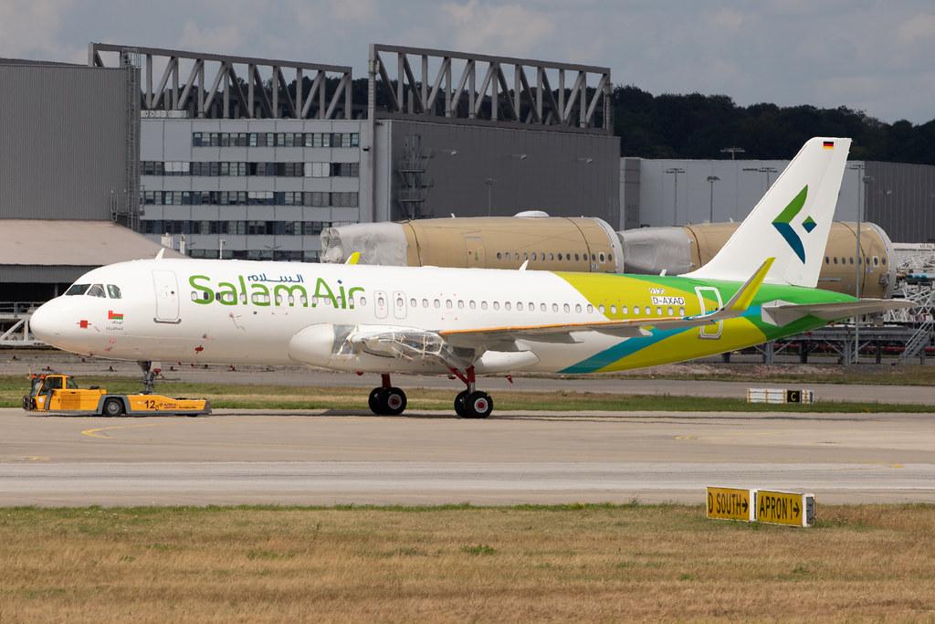 Flugplatz Hamburg-Finkenwerder: Airbus (/ AIB) |  Airbus Airbus A320-251N A20N | D-AXAD | MSN 9135 (SalamAir, A4O- )