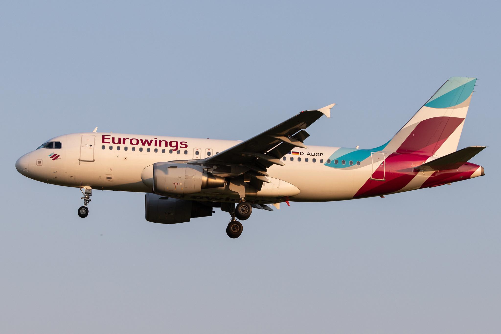 Hamburg Airport: Eurowings (EW / EWG) |  Airbus A319-112 A319 | D-ABGP | MSN 3728