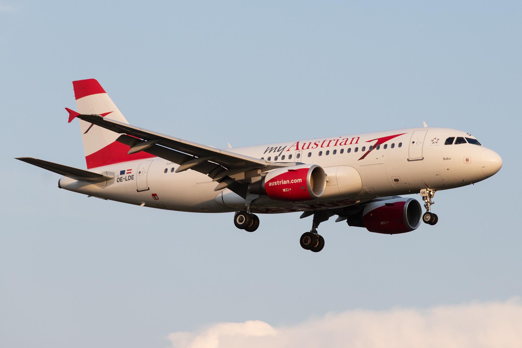 Hamburg Airport: Austrian Airlines (OS / AUA) |  Airbus A319-112 A319 | OE-LDE | MSN 2494