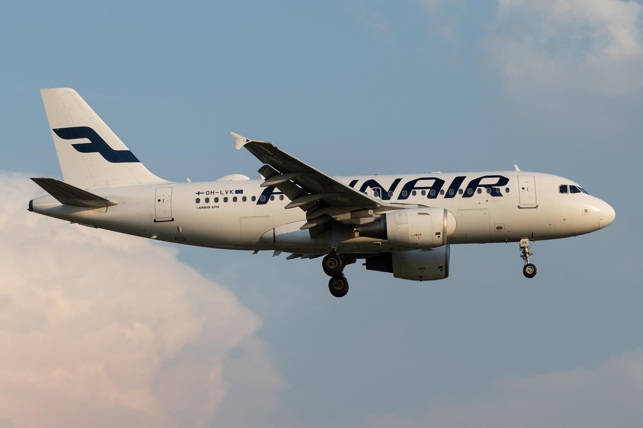 Hamburg Airport: Finnair (AY / FIN) |  Airbus A319-112 A319 | OH-LVK | MSN 2124