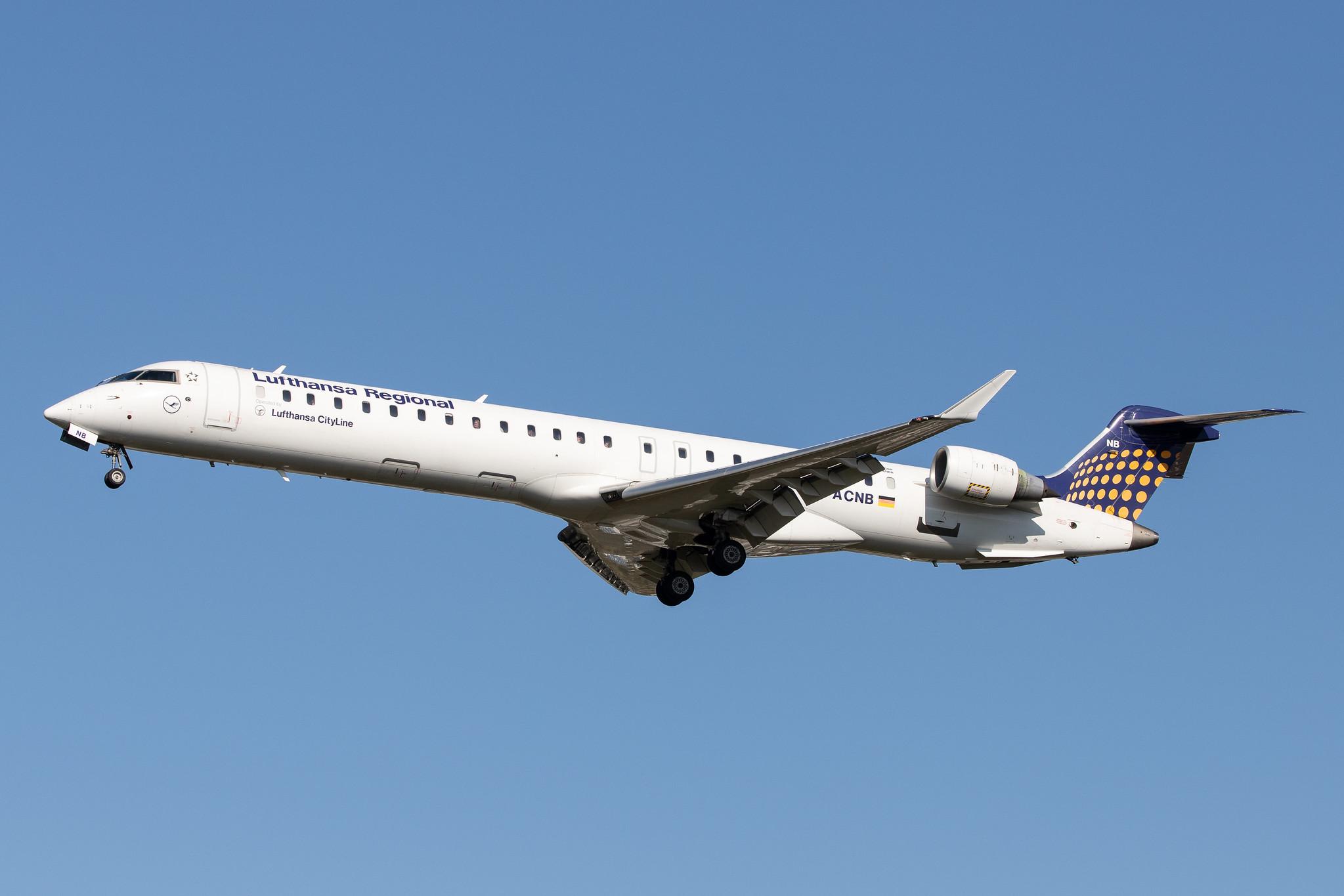 Frankfurt Airport: Lufthansa (LH / DLH) | Operator: Lufthansa CityLine |  Bombardier CRJ-900LR CRJ9 | D-ACNB | MSN 15230