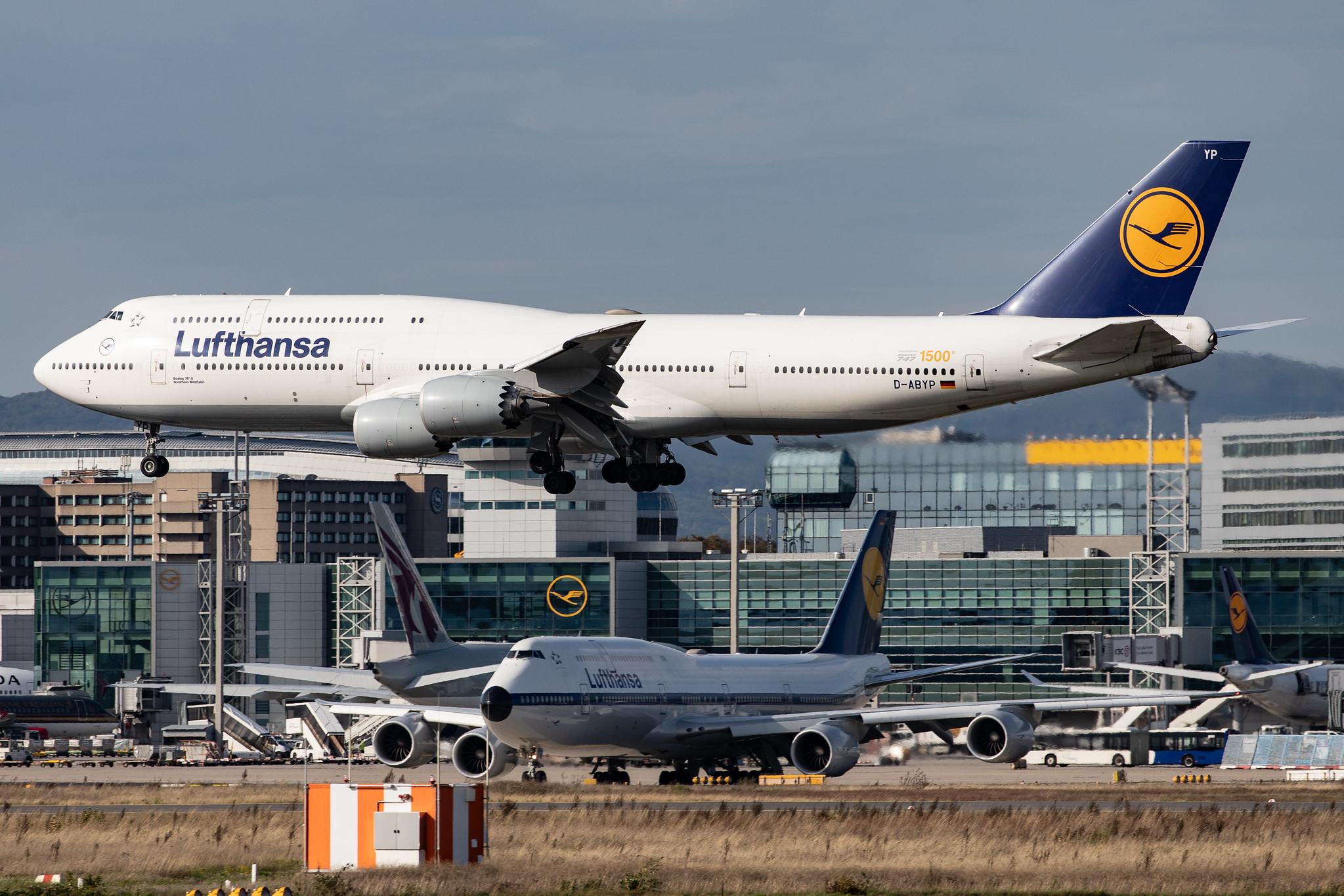 Frankfurt Airport: Lufthansa (LH / DLH) |  Boeing 747-830 B748 | D-ABYP | MSN 37839