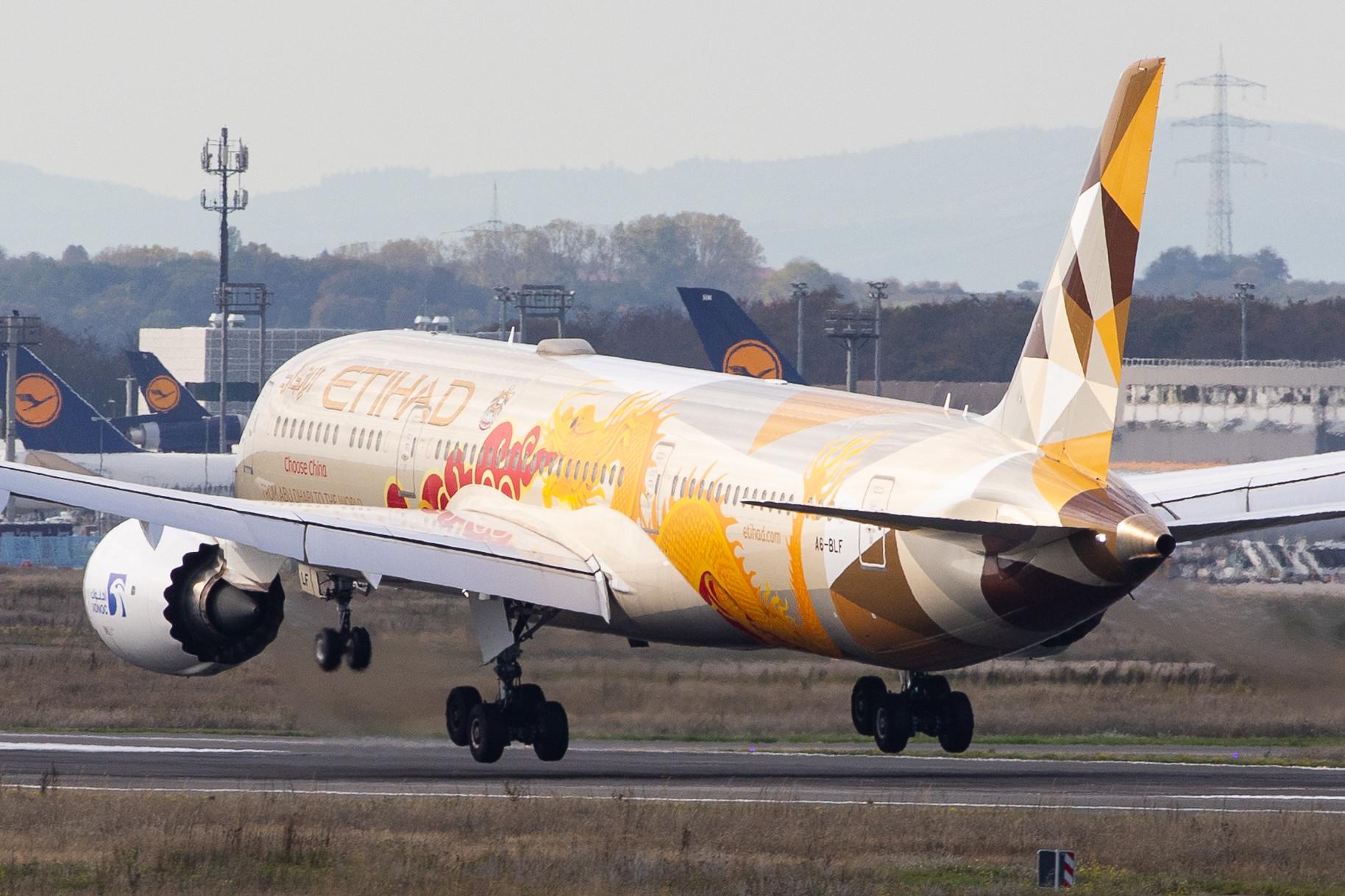 Frankfurt Airport: Etihad Airways (EY / ETD) |  Livery: ADNOC - Choose China Livery |  Boeing 787-9 Dreamliner B789 | A6-BLF | MSN 39651