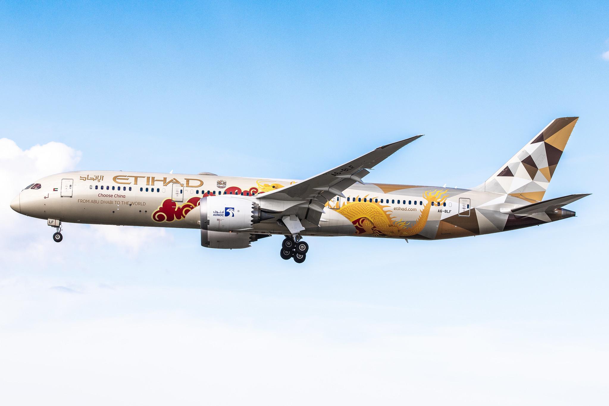 Frankfurt Airport: Etihad Airways (EY / ETD) |  Livery: ADNOC - Choose China Livery |  Boeing 787-9 Dreamliner B789 | A6-BLF | MSN 39651